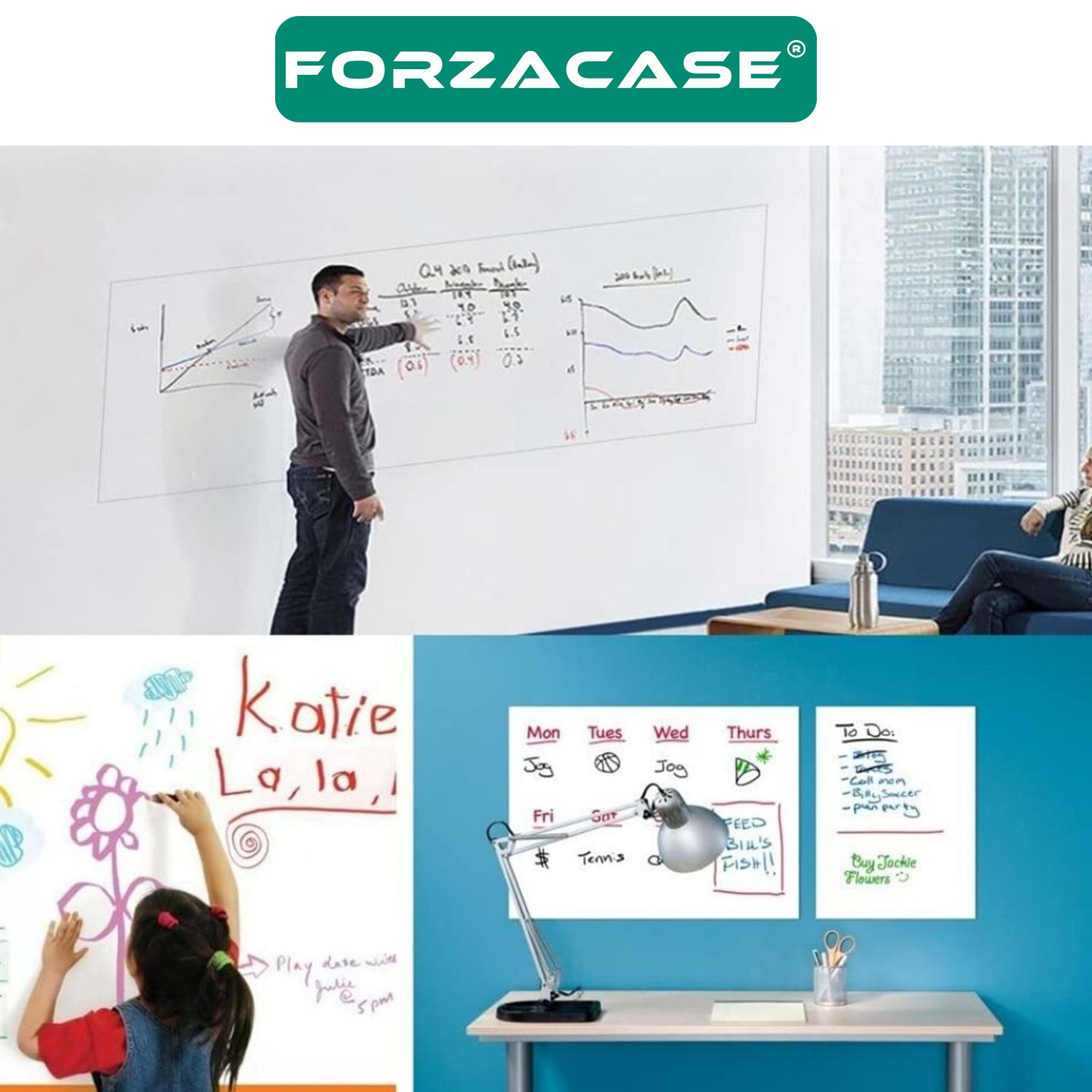 Forzacase%20Yazılabilir%20Beyaz%20Tahta%20Folyo%20Yazı%20Tahtası%20PVC%20Duvar%20Sticker%20-%20FC713