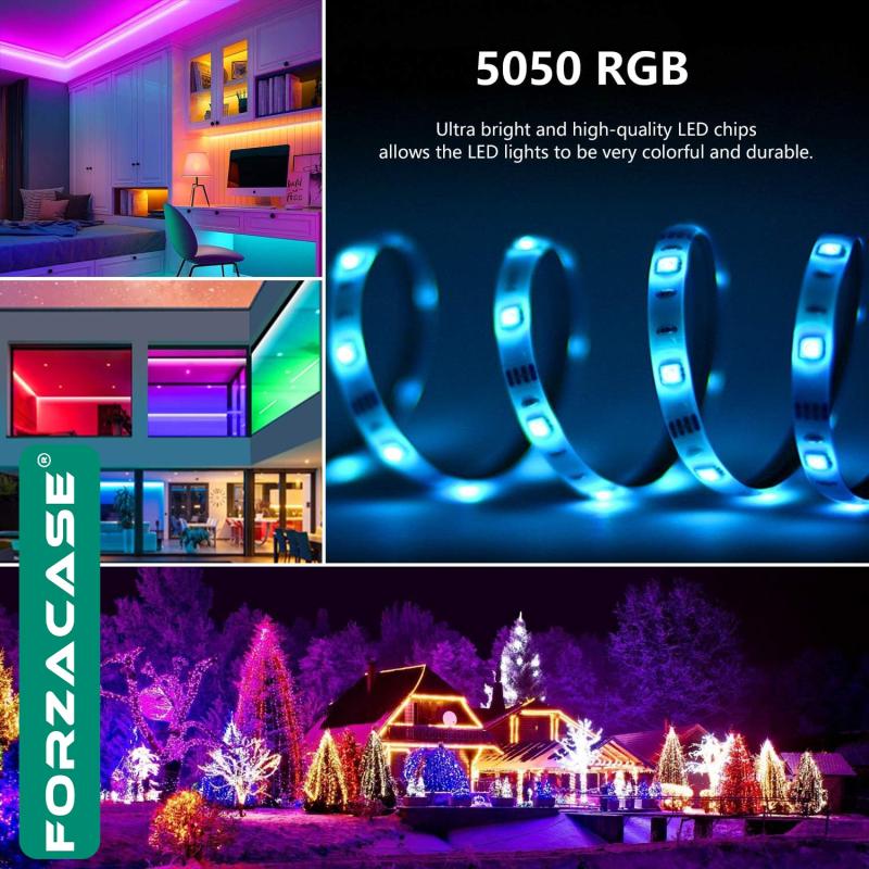 Forzacase%20USB%20Uzaktan%20Kumandalı%20RGB%20LED%205%20Metre%20Şerit%20Gökkuşağı%20Işık%20Şeridi%20Led%20Işığı%20-%20FC724