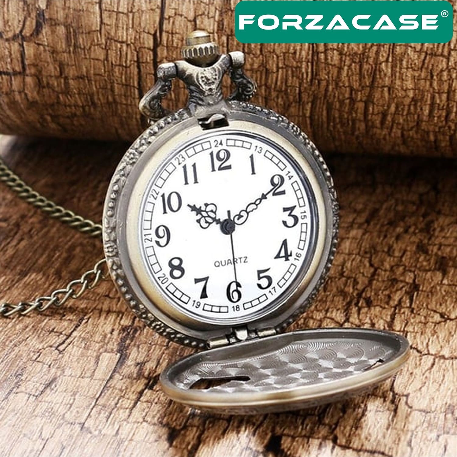 Forzacase%20Retro%20Vintage%20Özel%20Bronz%20Kartal%20İşlemeli%20Köstekli%20Cep%20Saati%20-%20FC731