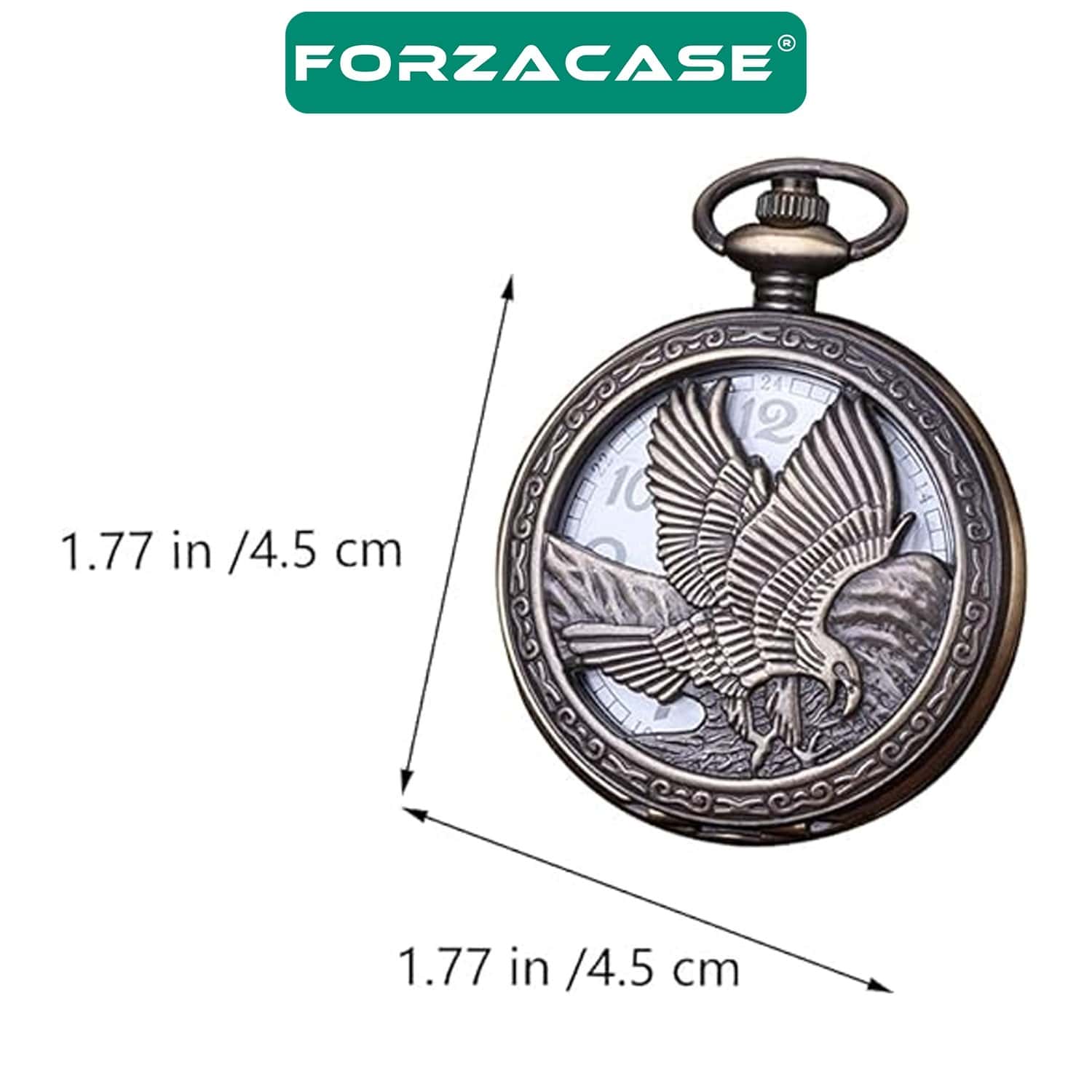 Forzacase%20Retro%20Vintage%20Özel%20Bronz%20Kartal%20İşlemeli%20Köstekli%20Cep%20Saati%20-%20FC731