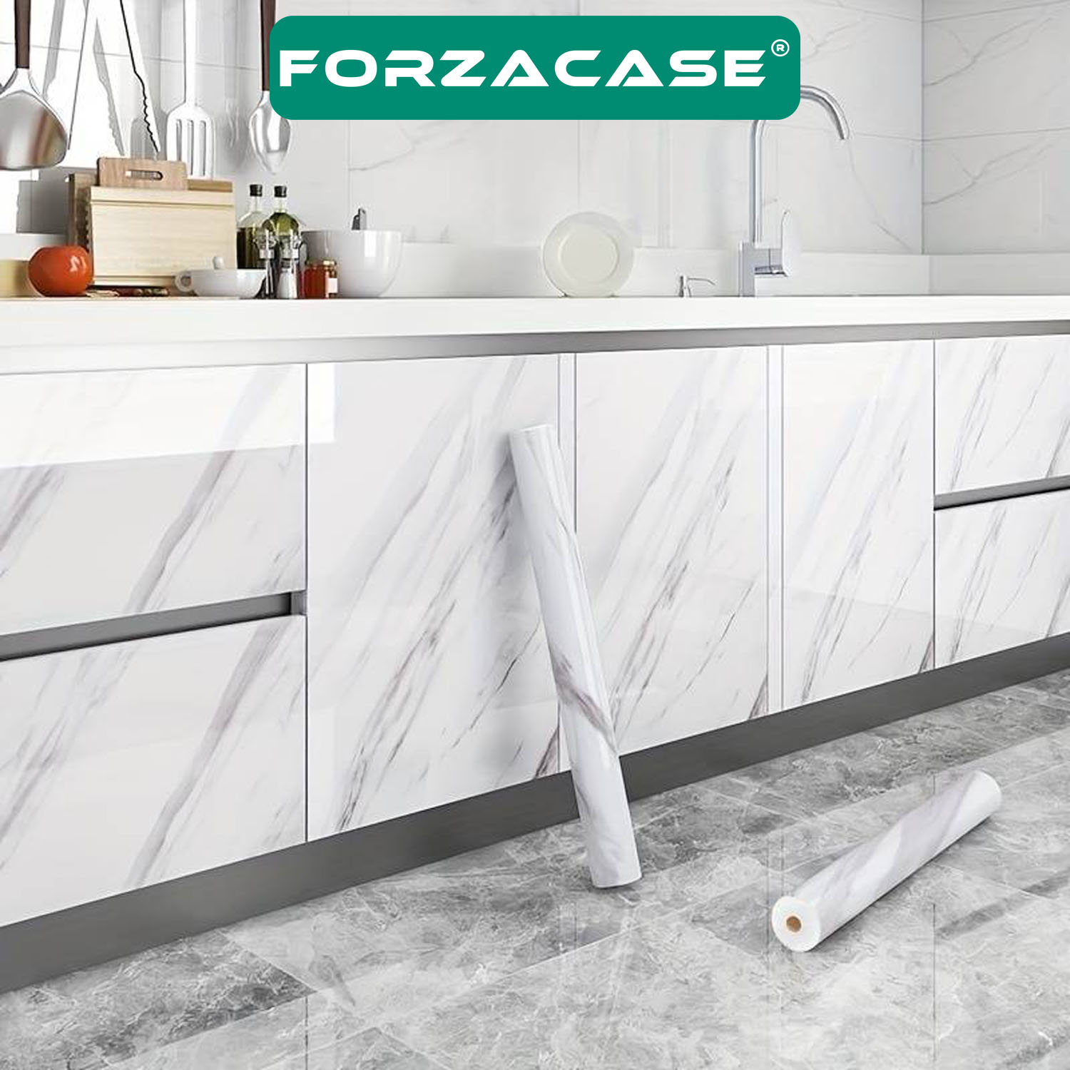 Forzacase%20Mermer%20Desenli%20Beyaz%20Folyo%20Kaplama%205%20Metre%20Tezgah%20Dolap%20Mutfak%20Kağıdı%20Yapışkanlı%20-%20FC736