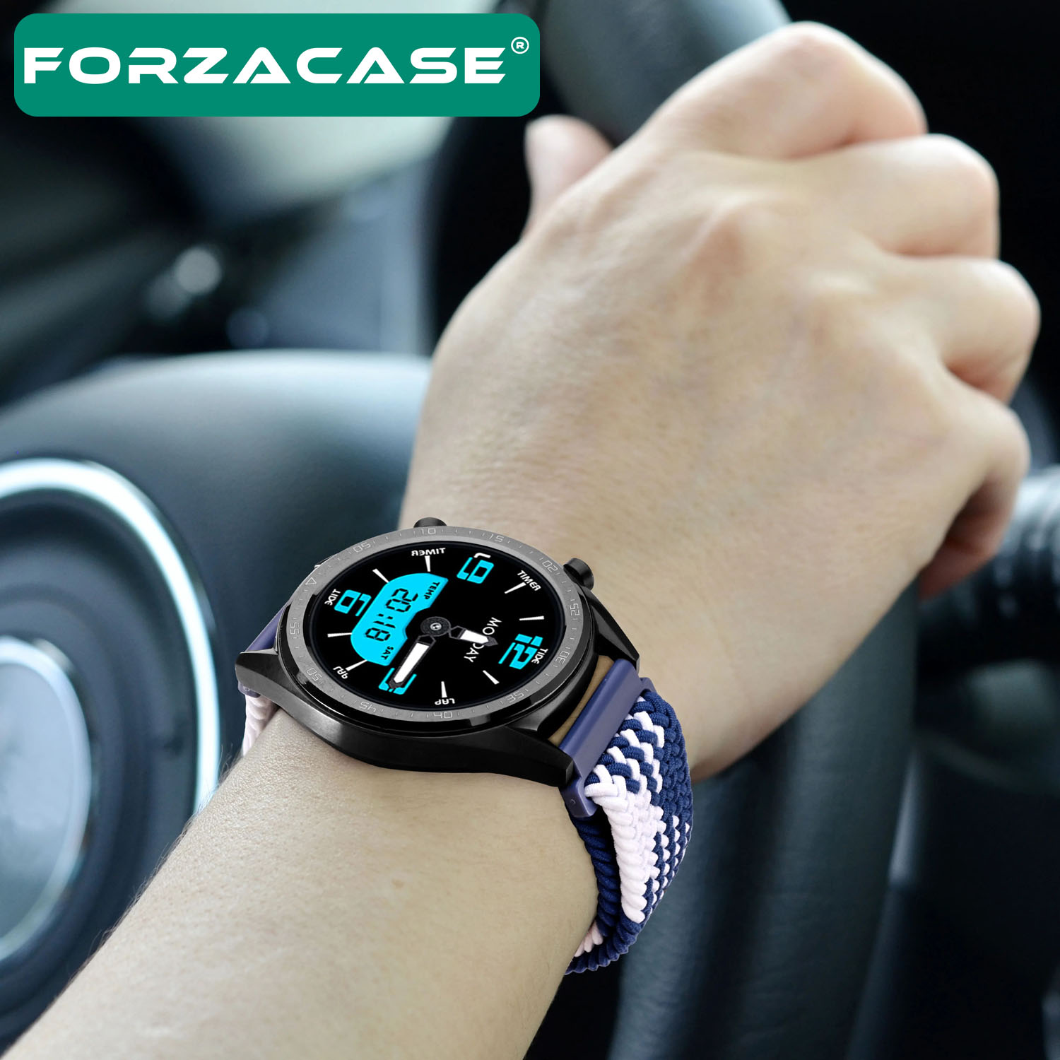 Forzacase%20Amazfit%20GTR%202%20/%202e%2047mm%20ile%20uyumlu%20Esnek%20Hasır%20Örgü%20Tokalı%20Kordon%20Kayış%20-%20FC739