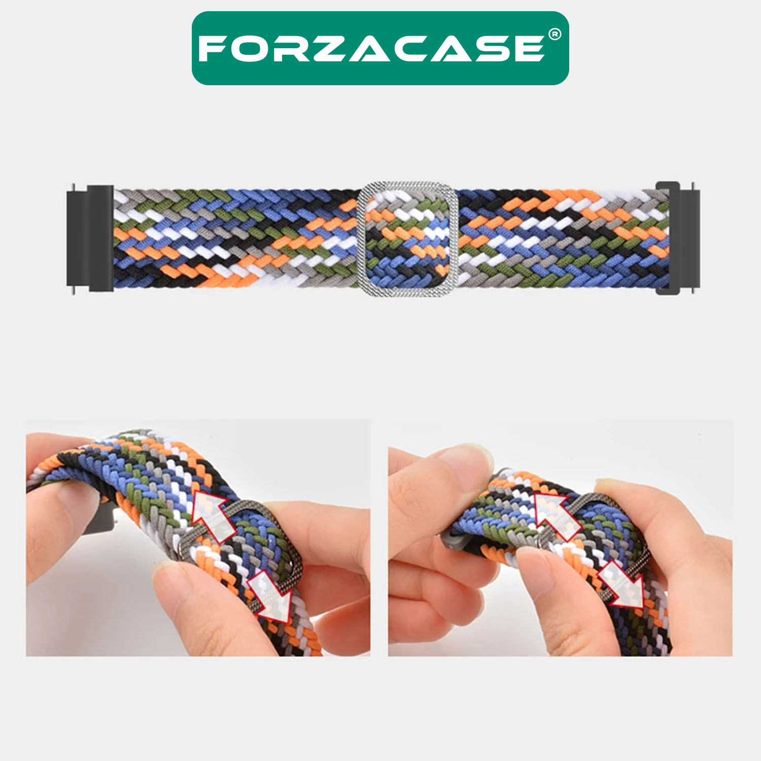 Forzacase%20Huawei%20Watch%20GT3%20SE%20ile%20uyumlu%20Esnek%20Hasır%20Örgü%20Tokalı%20Kordon%20Kayış%20-%20FC739