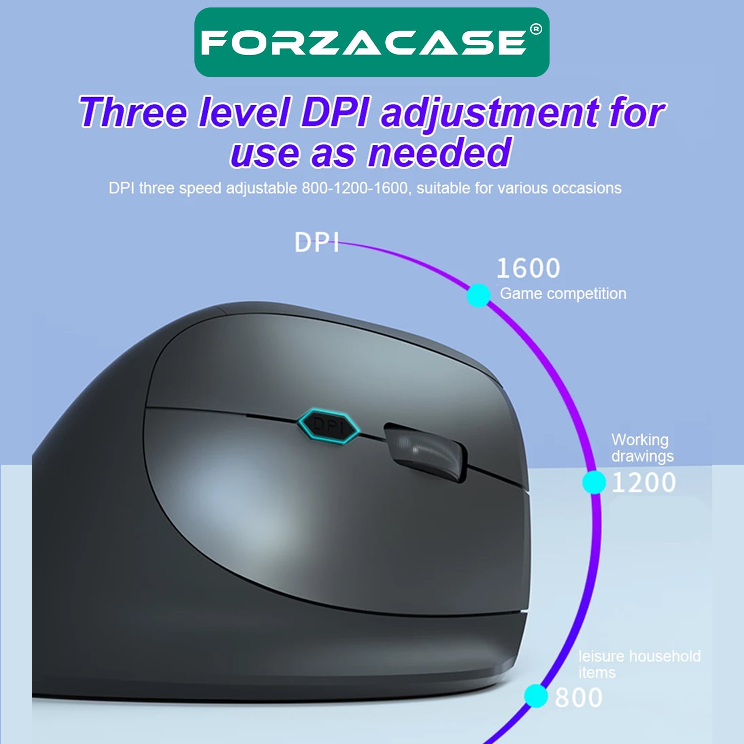 Forzacase%201600%20DPI%20Şarj%20Edilebilir%202.4%20GHz%20Ergonomik%20Bluetooth%20Kablosuz%20Mouse%20-%20FC745