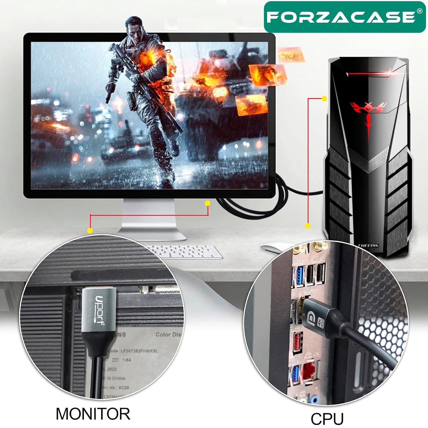 Forzacase%20DP%20to%20DP%20Kablo%208K%2060hz%20/%204K%20144hz%20Görüntü%20Aktarıcı%20Kablo%201,5%20metre%20-%20FC749