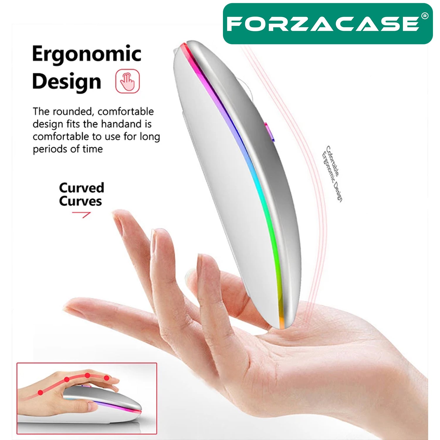 Forzacase%201600%20DPI%20Şarj%20Edilebilir%202.4%20GHz%20RGB%20Bluetooth%20Kablosuz%20Mouse%20-%20FC750