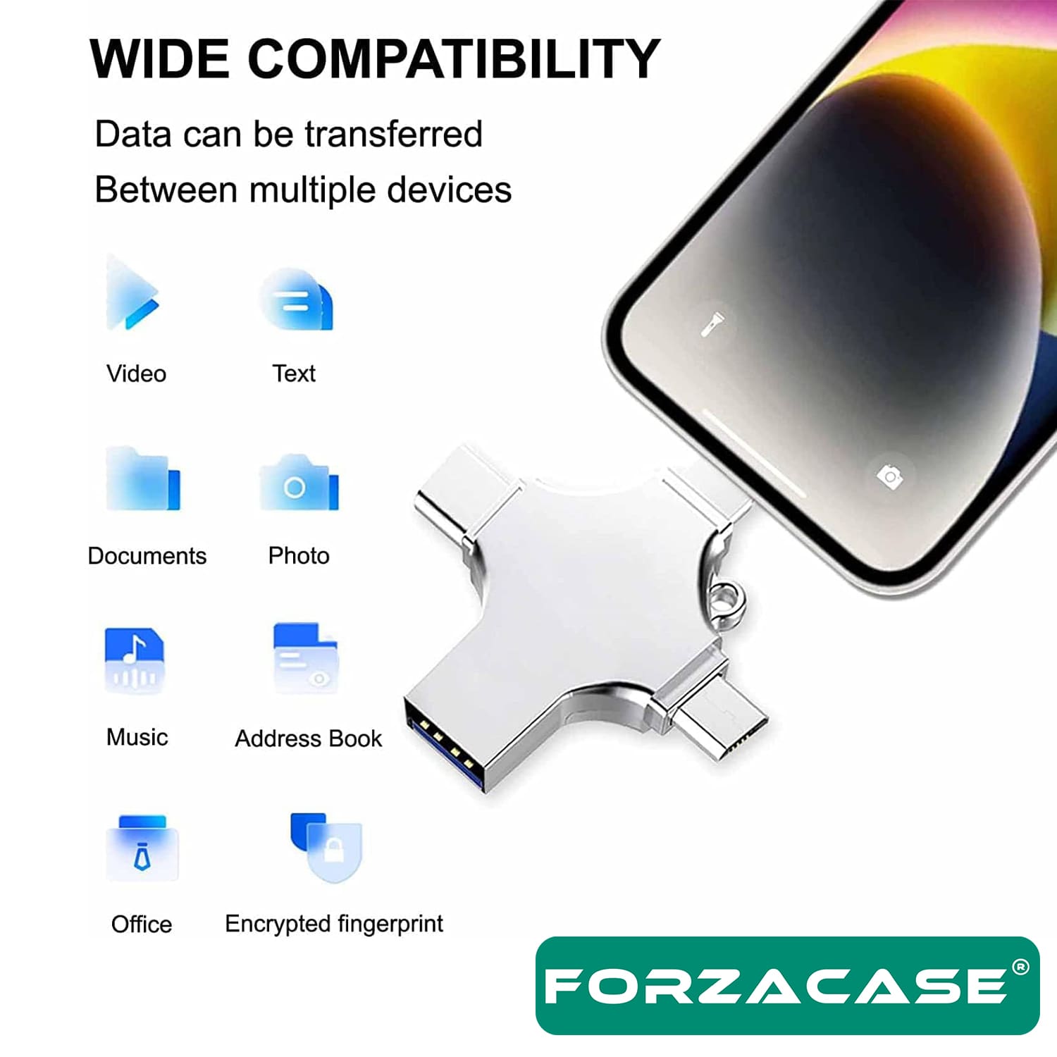 Forzacase%20Micro%20USB%20Type-C%20Lightning%20to%204%20in%201%20OTG%20USB%20Çevirci%20Adaptör%20-%20FC754