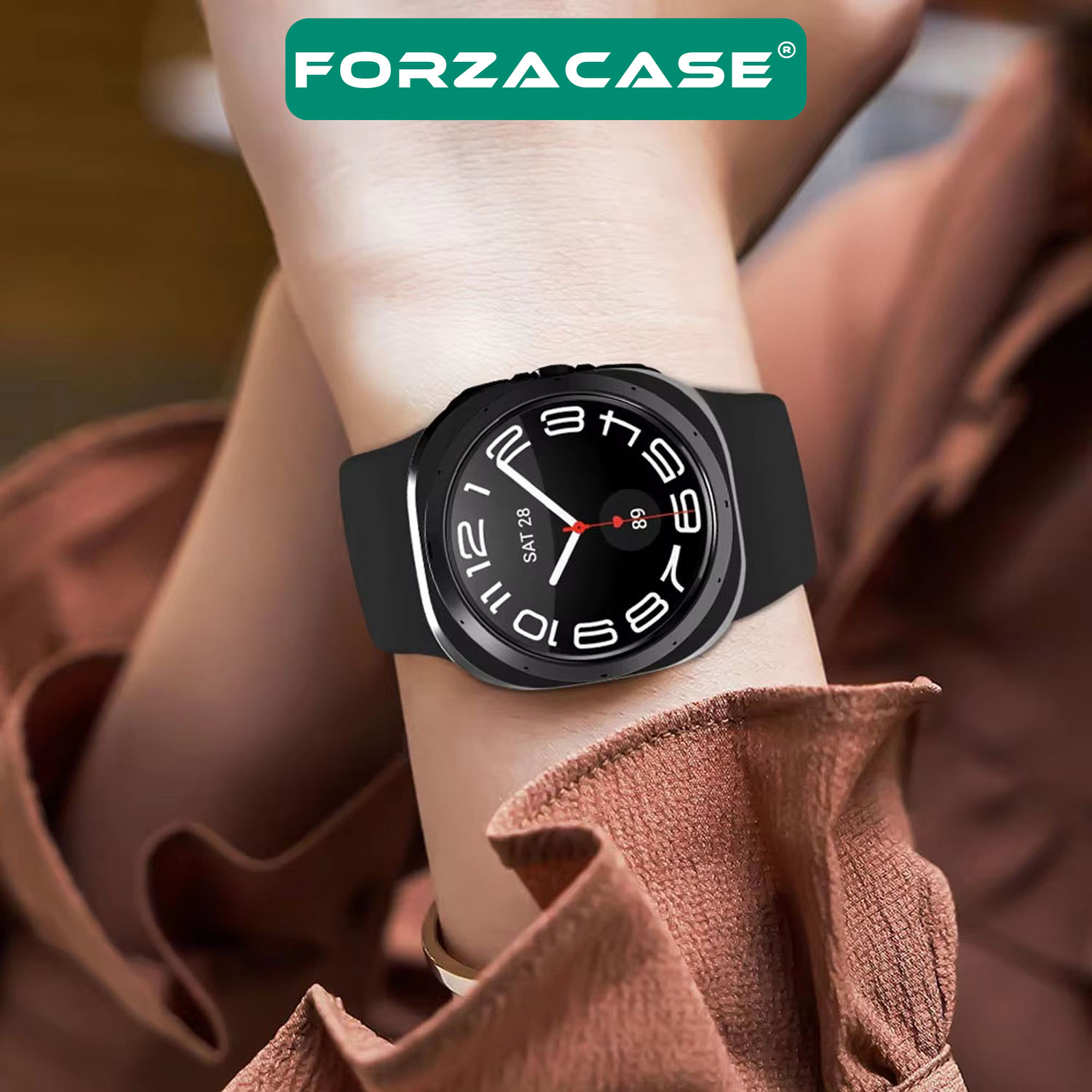 Forzacase%20Samsung%20Galaxy%20Watch%207%20Ultra%2047mm%20ile%20uyumlu%20Önü%20Açık%20Silikon%20Kılıf%20-%20FC764