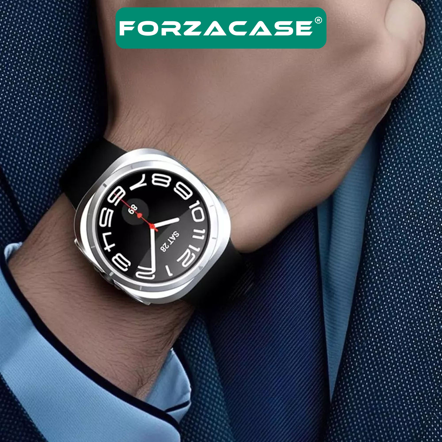 Forzacase%20Samsung%20Galaxy%20Watch%207%20Ultra%2047mm%20ile%20uyumlu%20Önü%20Açık%20Silikon%20Kılıf%20-%20FC764