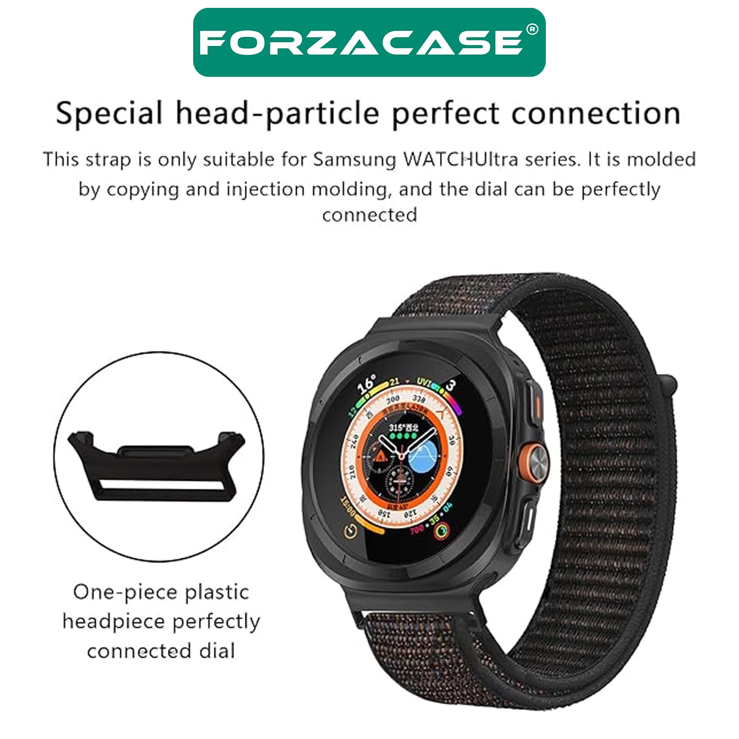 Forzacase%20Samsung%20Galaxy%20Watch%207%20Ultra%20için%20Esnek%20Hasır%20Örgü%20Kordon%20Kayış%20-%20FC782