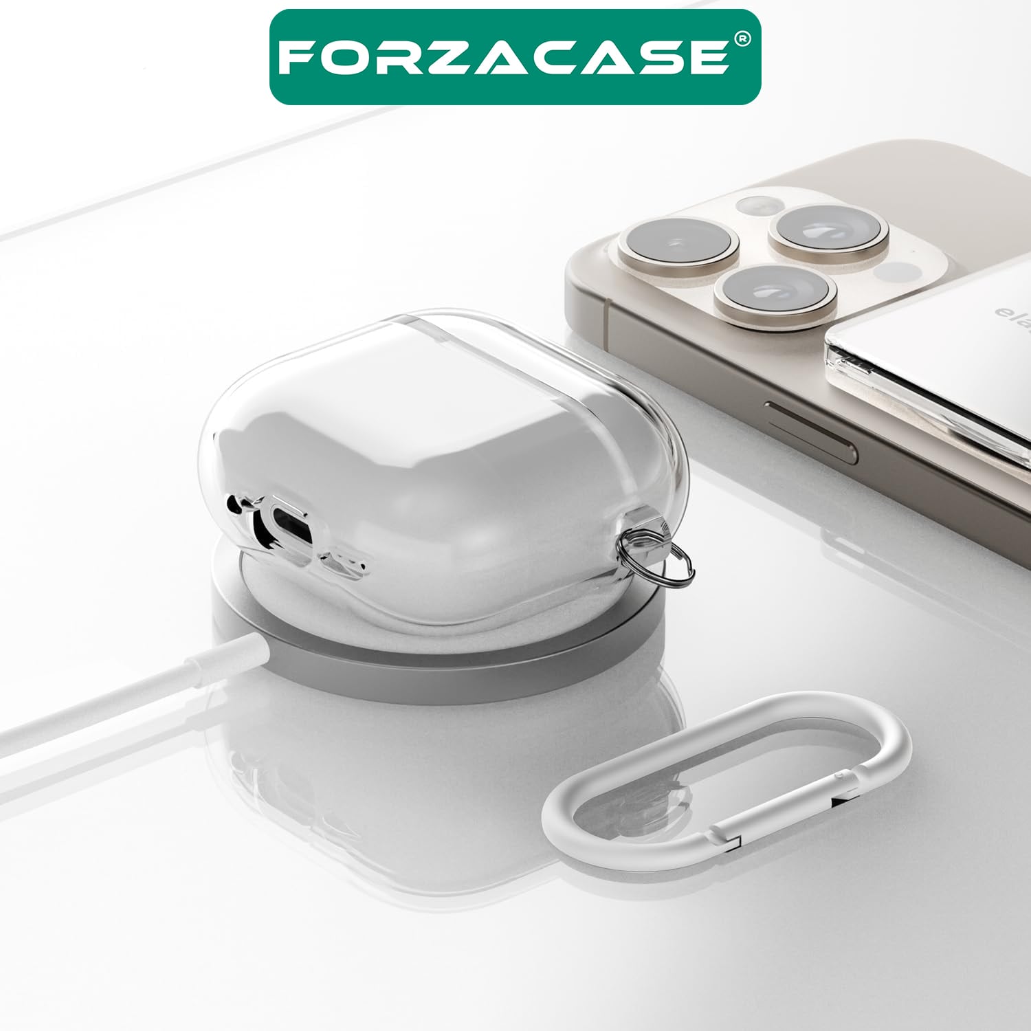 Forzacase%20Airpods%204%20uyumlu%20Şeffaf%20Anahtar%20Askılıklı%20Bluetooth%20Kulaklık%20Kılıfı%20-%20FC792