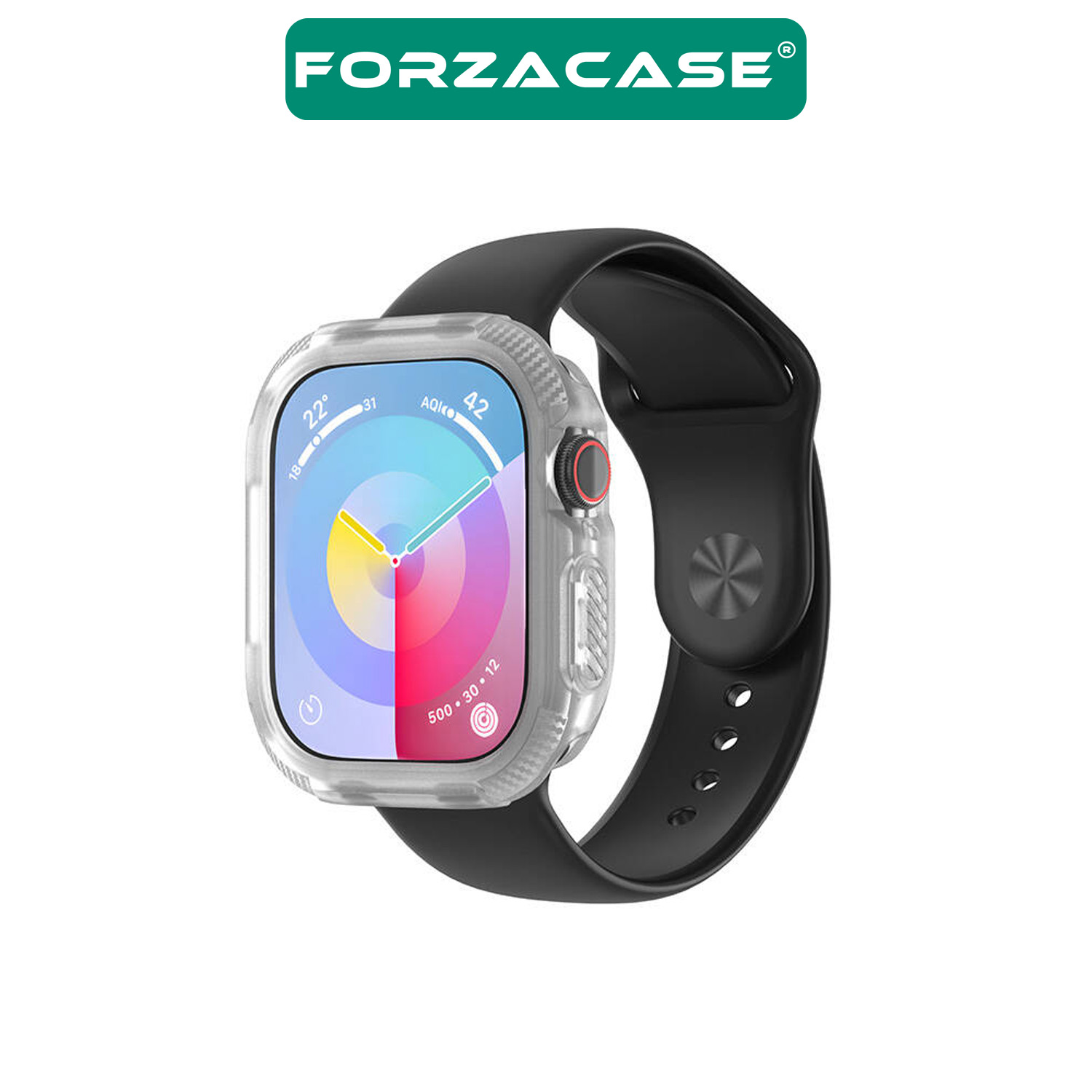 Forzacase%20Apple%20Watch%2010%2046mm%20ile%20uyumlu%20Önü%20Açık%20Armor%20Silikon%20TPU%20Kasa%20Koruyucu%20Kılıf%20-%20FC794