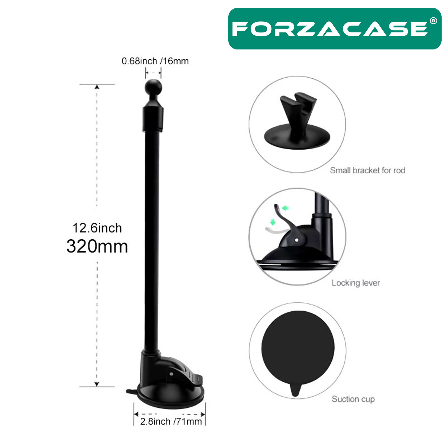 Forzacase%20360%20Derece%20Döner%20Araç%20İçi%20Torpido%20ve%20Cam%20Vantuzlu%20Telefon%20Tablet%20Tutucu%20-%20FC802