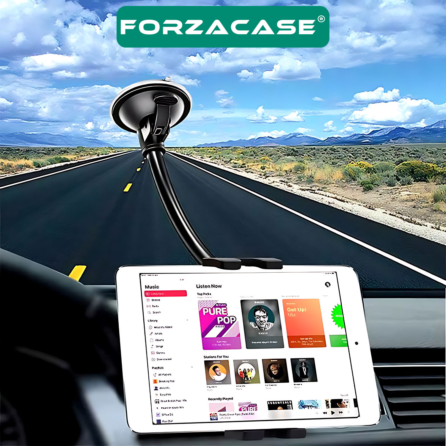 Forzacase%20360%20Derece%20Döner%20Araç%20İçi%20Torpido%20ve%20Cam%20Vantuzlu%20Telefon%20Tablet%20Tutucu%20-%20FC802