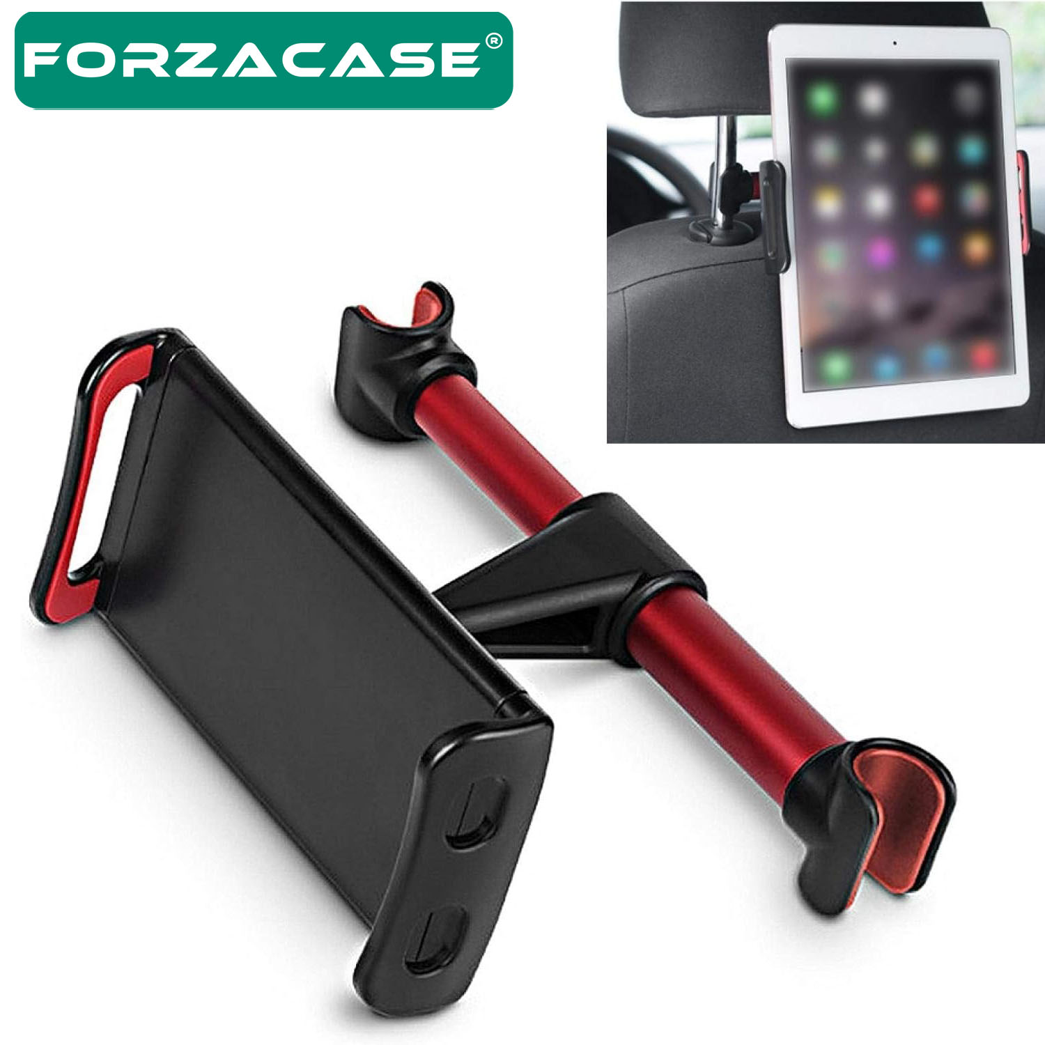 Forzacase%20Araç%20İçi%20Koltuk%20Arkası%20Ayarlanabilir%20Tablet%20Telefon%20Tutucu%20-%20FC803