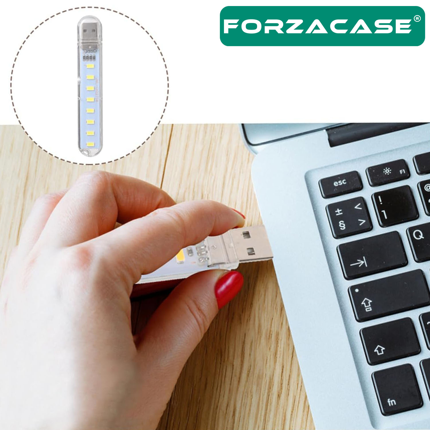 Forzacase%20Taşınabi̇li̇r%208%20Ledli̇%20Flash%20USB%20LED%20Işık%20Kitap%20Okuma%20Gece%20Lambası%20-%20FC805