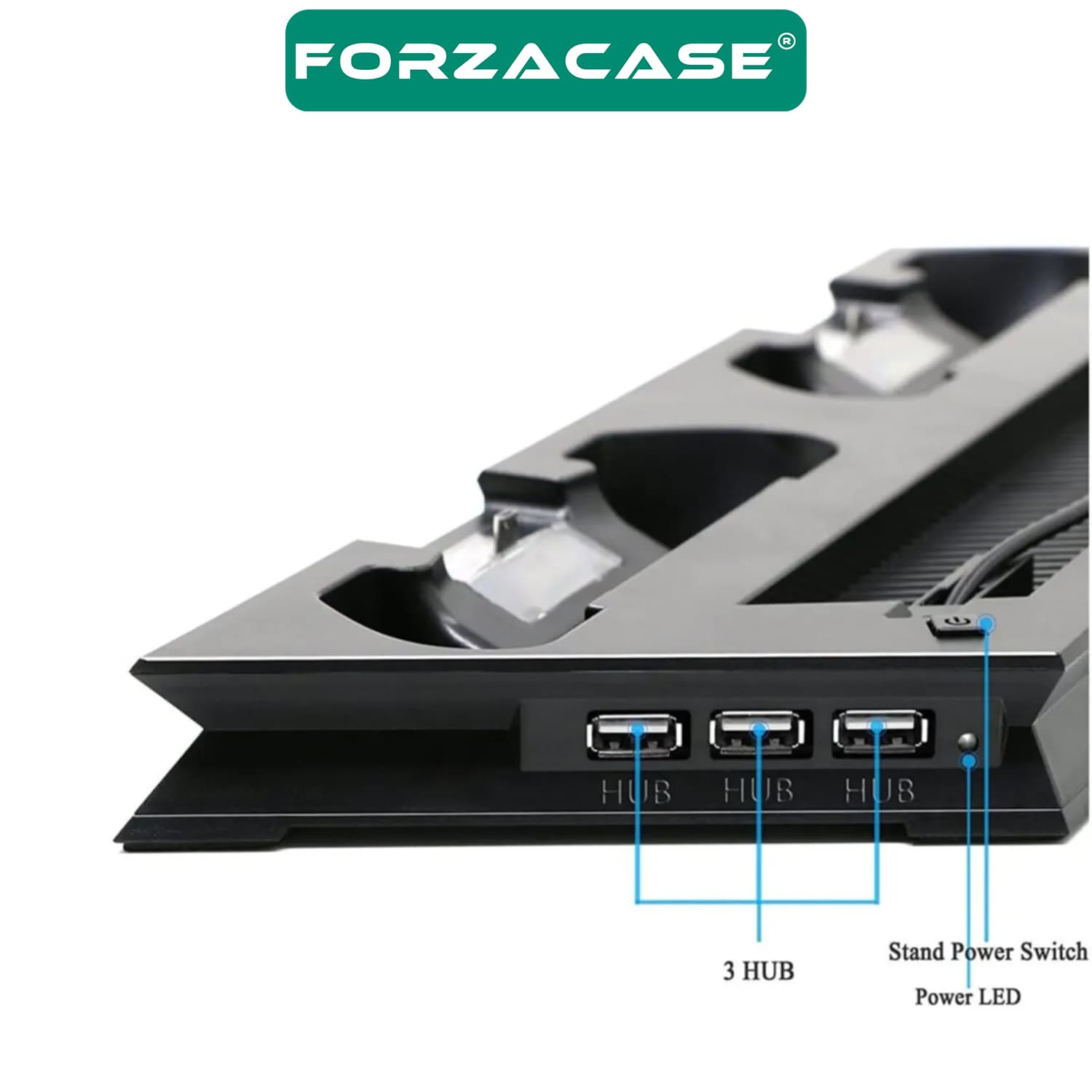 Forzacase%20PS4%20Pro%20uyumlu%20Şarj%20ve%20Soğutucu%20Stand%20-%20FC811