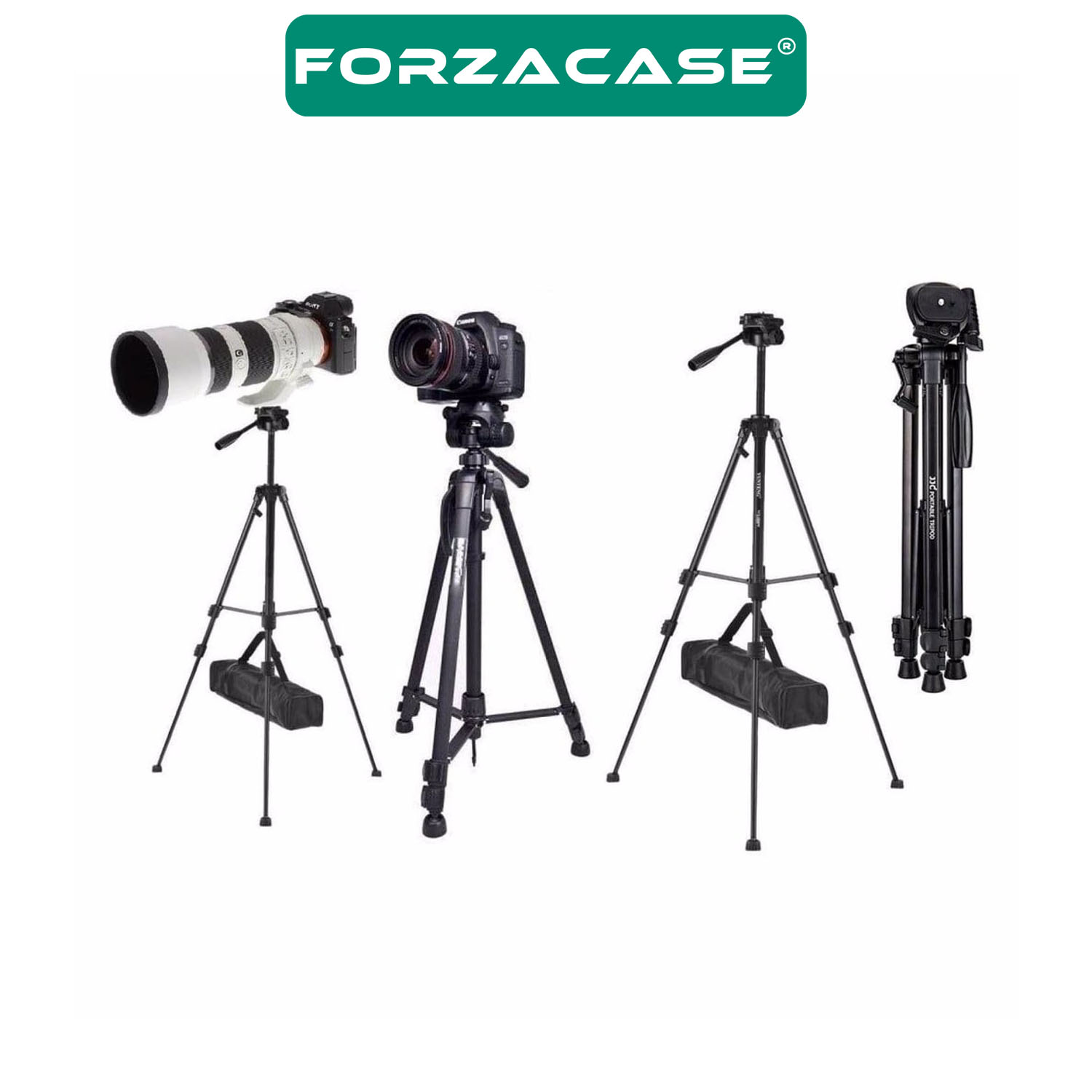 Forzacase%20150%20cm%20Bluetooth%20Kumandalı%20Profesyonel%20Kamera%20DSLR%20Telefon%20Tutuculu%20Çantalı%20Tripod%20-%20FC813