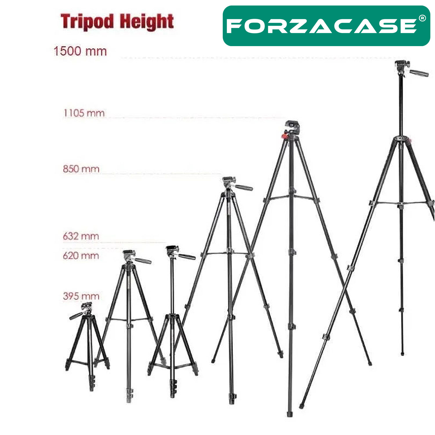 Forzacase%20150%20cm%20Bluetooth%20Kumandalı%20Profesyonel%20Kamera%20DSLR%20Telefon%20Tutuculu%20Çantalı%20Tripod%20-%20FC813