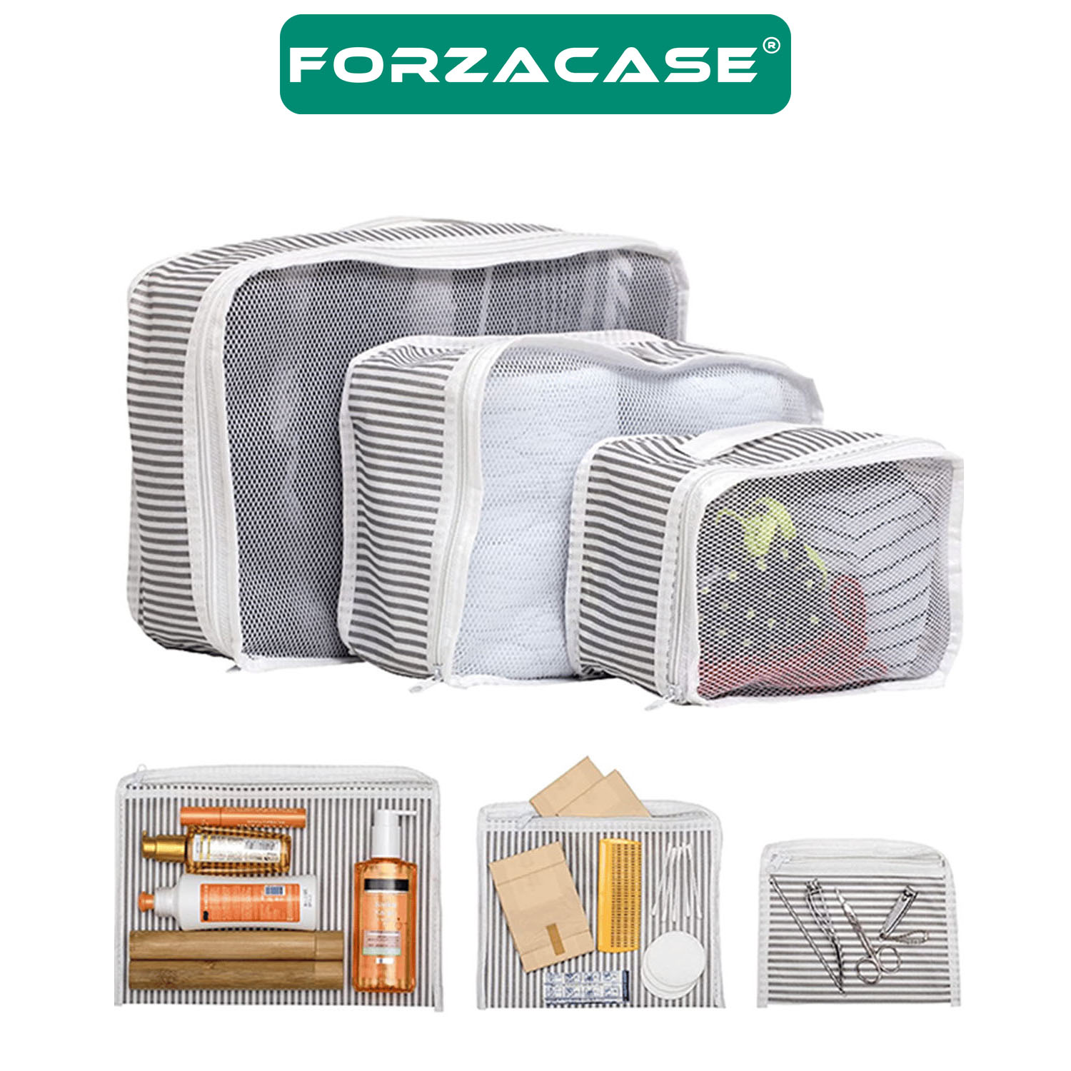 Forzacase%206%20Parça%20Çekmece%20Dolap%20İçi%20ve%20Bavul%20İçi%20Seyahat%20Çantası%20Organizer%20-%20FC816