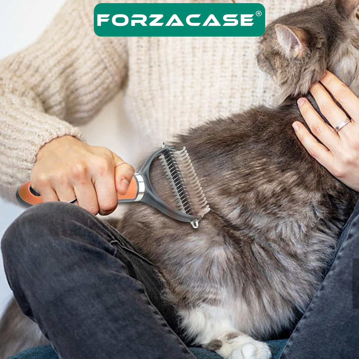 Forzacase%20Kedi%20ve%20Köpekler%20için%20Çift%20Taraflı%20Kıtık%20Açıçı%20Bit%20Pire%20Tüy%20Temizleme%20Tarağı%20-%20FC818