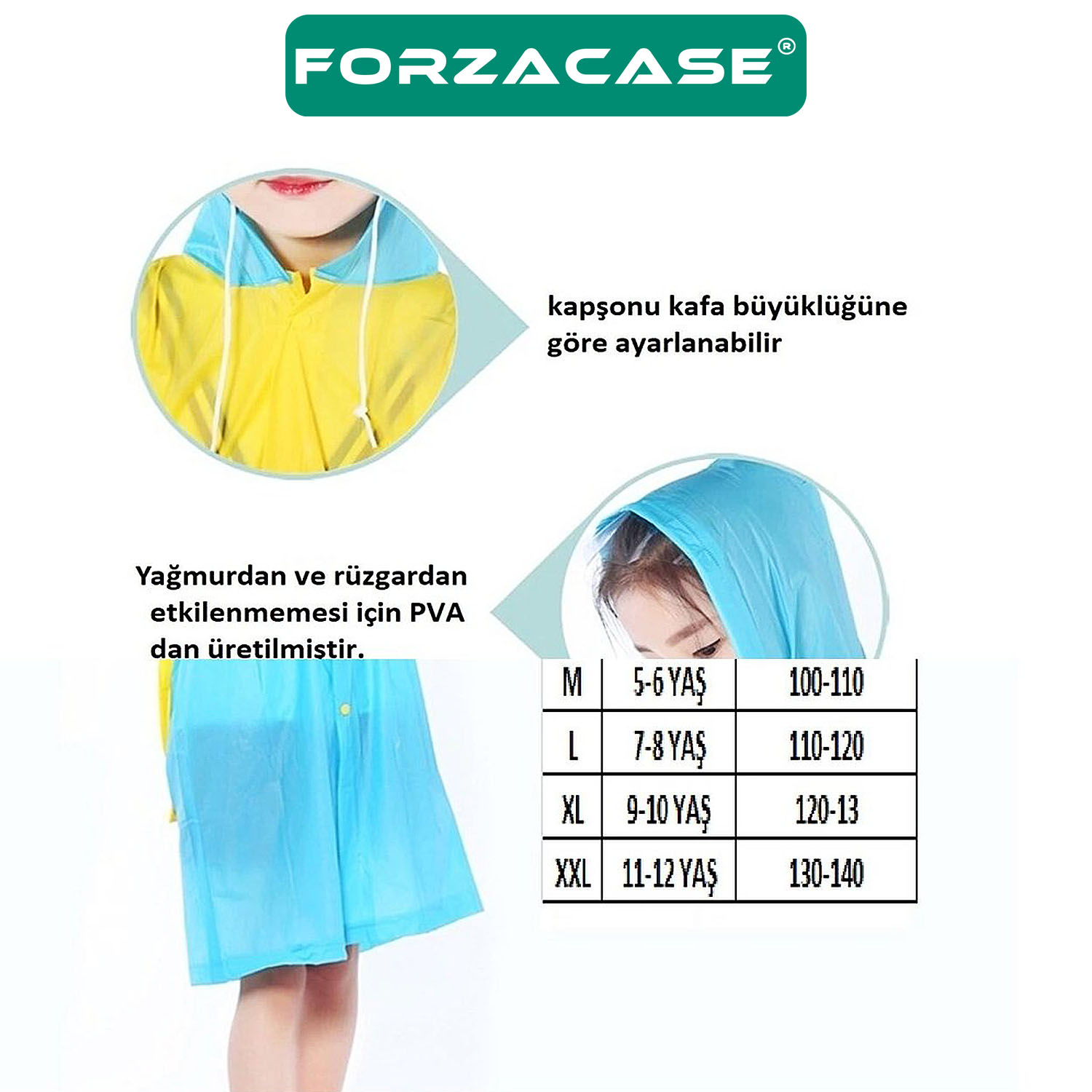 Forzacase%209-10%20Yaş%20Çocuklar%20İçin%20Okul%20Yağmurluğu%20Çanta%20Korumalı%20XLarge%20Beden%20-%20FC820