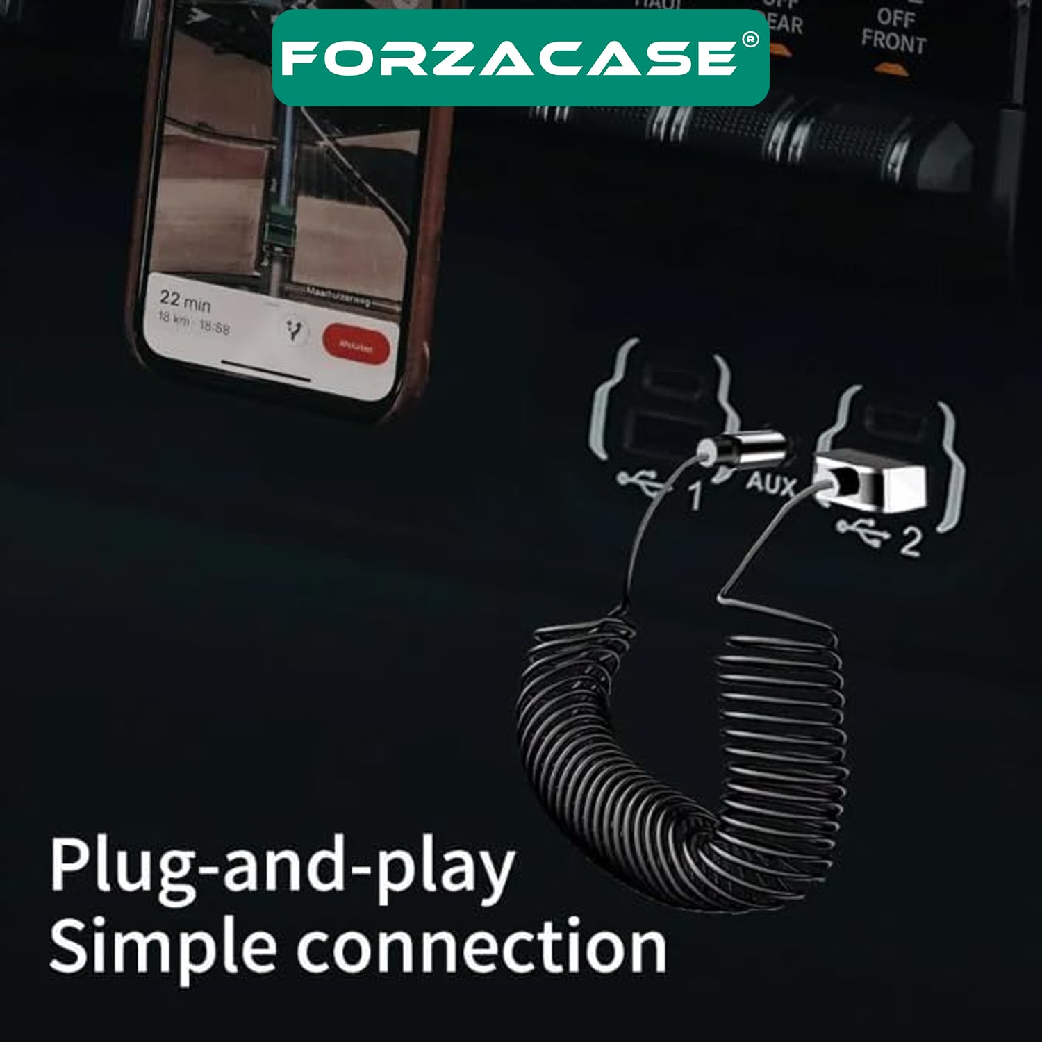 Forzacase%20Bluetooth%205.0%20FM%20Transmitter%20AUX%20USB%20Girişli%201%20metre%20-%20FC828