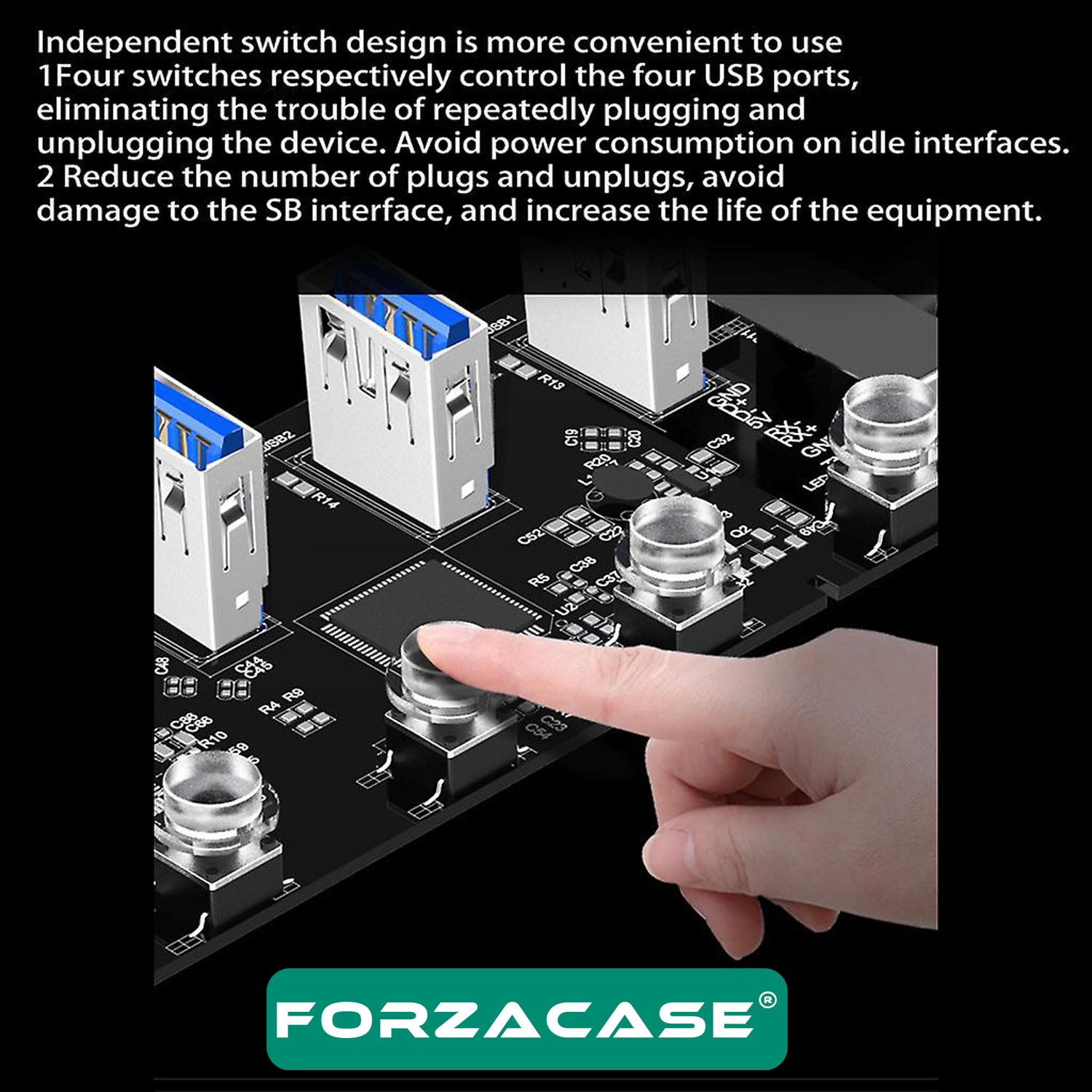 Forzacase%20Type-C%20to%204%20Port%20USB%20Çoğaltıcı%20+%201%20Port%20Ethernet%20Switch%20Hub%20Adaptör%20-%20FC829