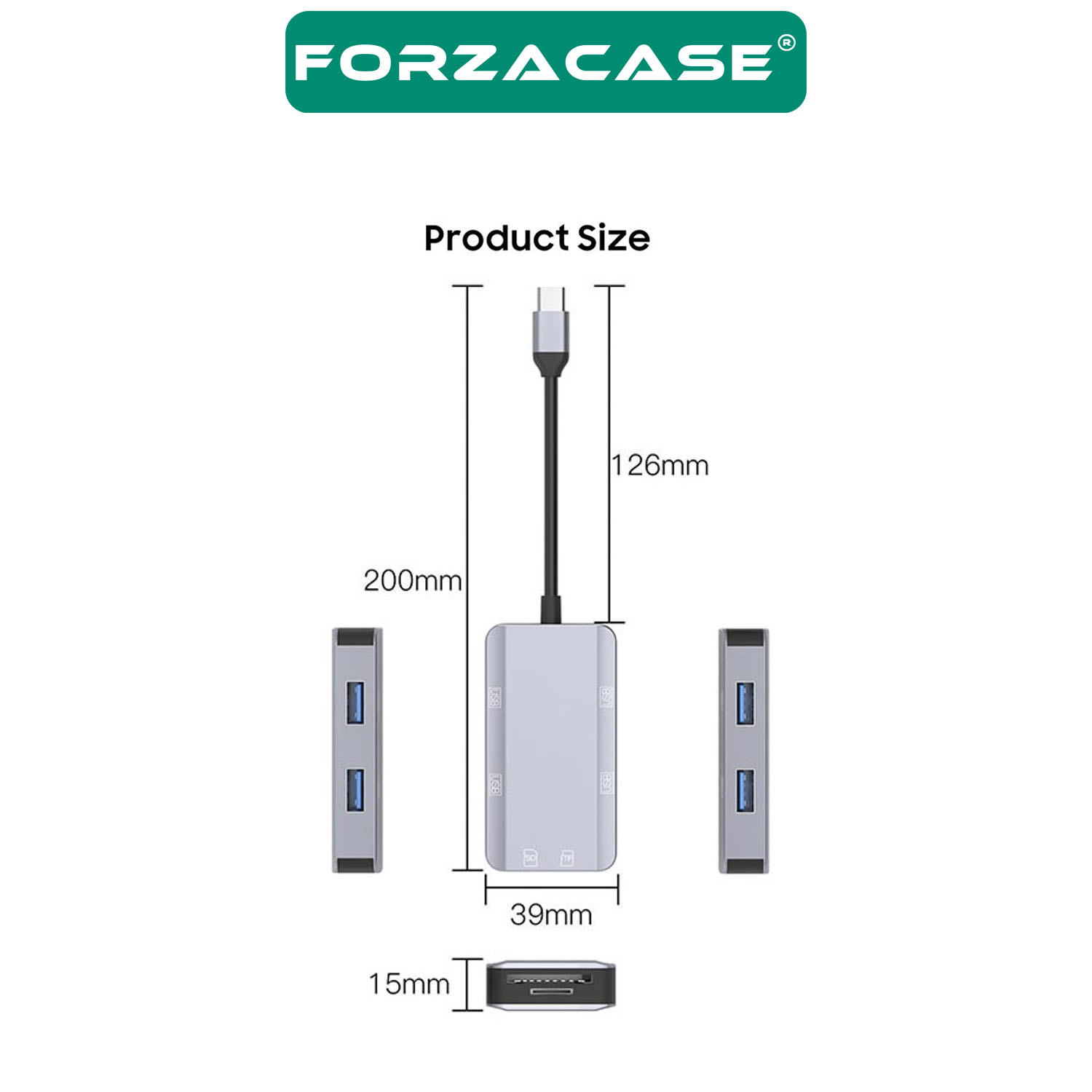 Forzacase%206in1%20USB%203.1%20Type-C%204%20Port%20USB%20Çoklayıcı%20OTG%20SD%20Kart%20Okuyucu%20Mac%20iPhone%2015%2016%20Uyumlu%20FC833