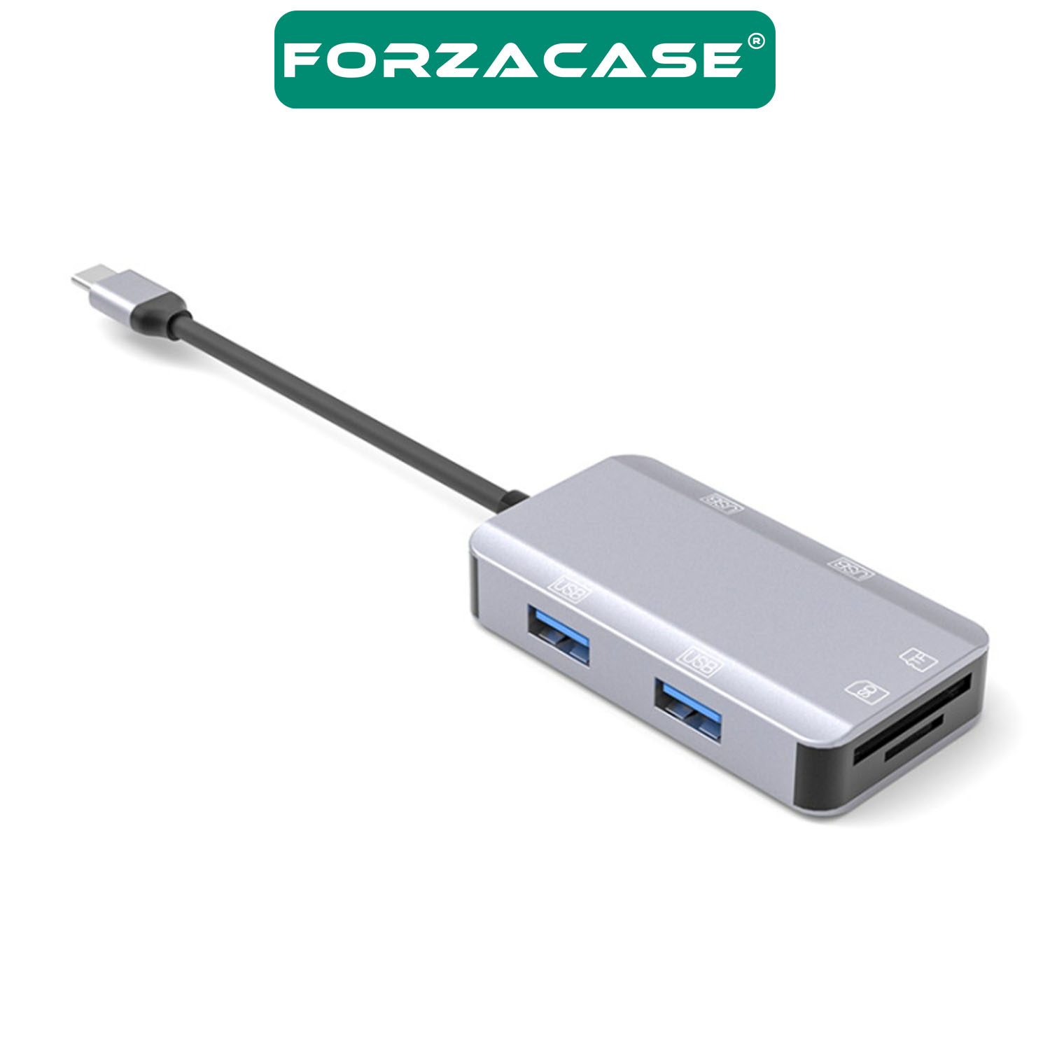 Forzacase%206in1%20USB%203.1%20Type-C%204%20Port%20USB%20Çoklayıcı%20OTG%20SD%20Kart%20Okuyucu%20Mac%20iPhone%2015%2016%20Uyumlu%20FC833