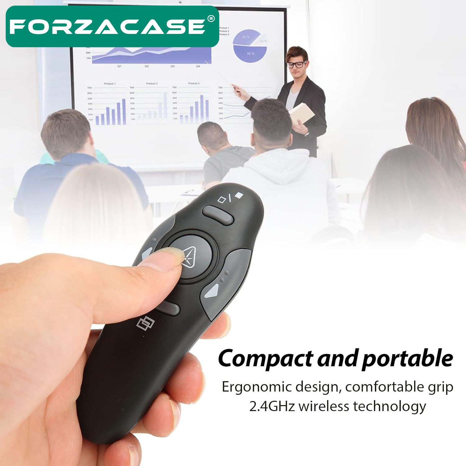 Forzacase%202.4%20GHz%20Kablosuz%20Sunum%20Kumandası%20Sunum%20Slayt%20Kumandası%2015%20Metre%20Çekim%20Mesafeli%20-%20FC835