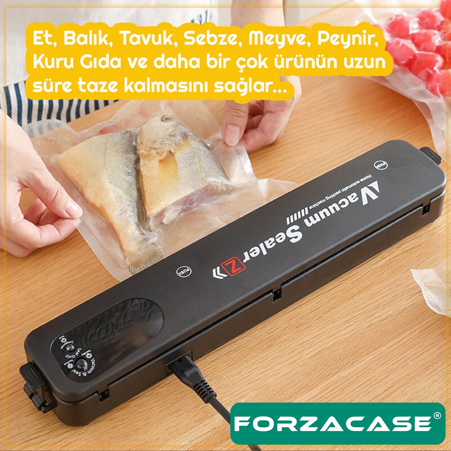 Forzacase%20Ev%20Tipi%20Sebze%20Meyve%20Yiyecek%20Vakumlama%20Ve%20Yapıştırma%20Makinesi%20-%20FC836