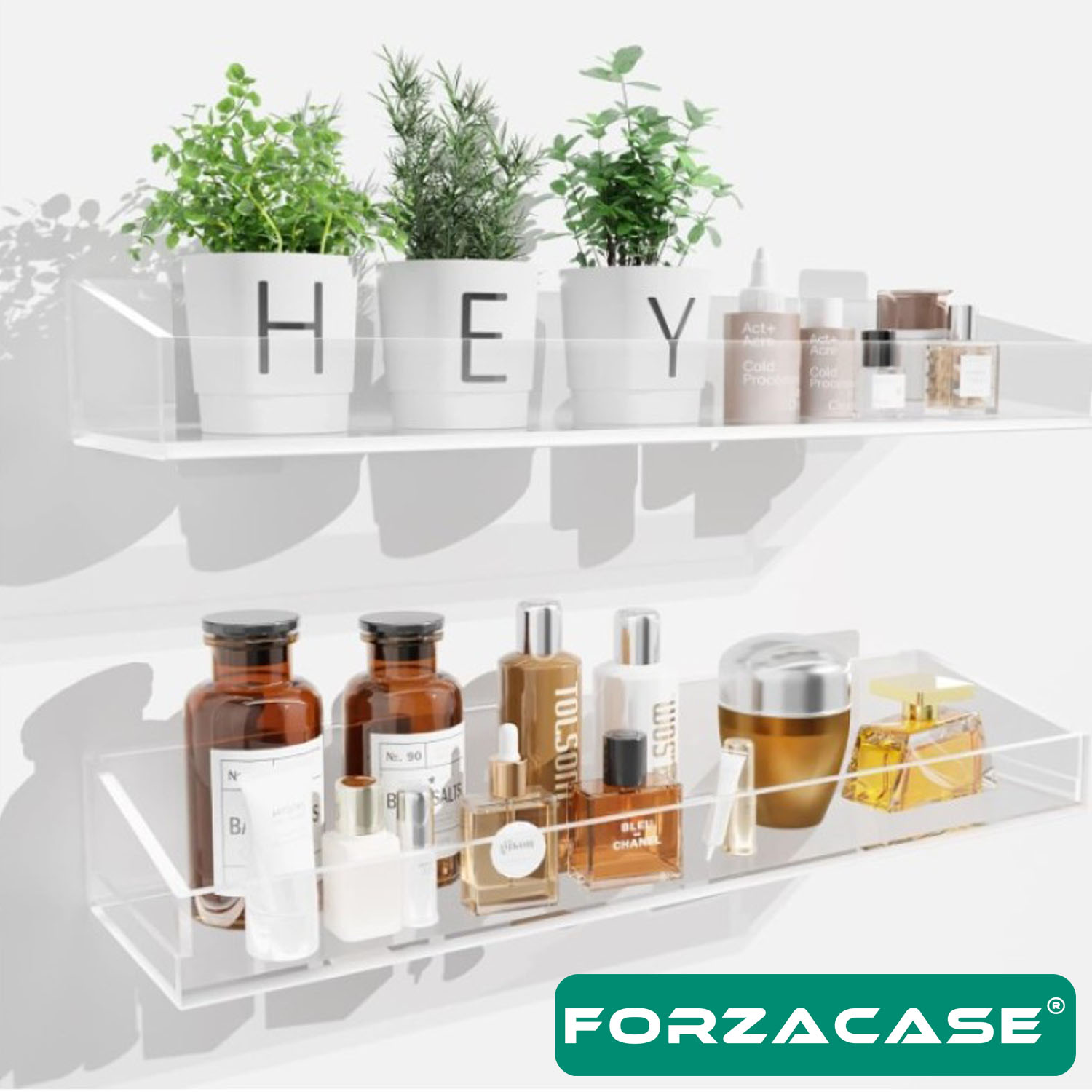 Forzacase%202%20Adet%20Yapışkan%20Monteli%20Şık%20ve%20Minimalist%20Tasarımlı%20Akrilik%20Şeffaf%20Duvar%20Banyo%20Mutfak%20Rafı%20FC857