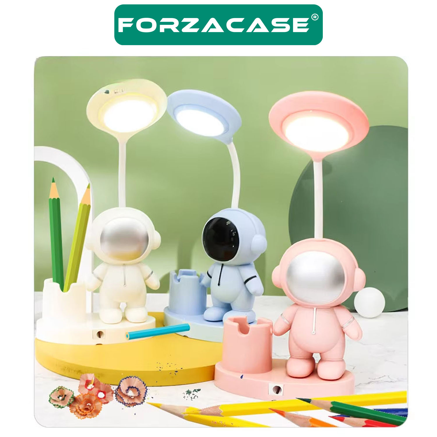 Forzacase%20Çocuk%20Odası%20için%20LED%20Astronot%20Masa%20Lambası%20ve%20Kalemlik%20Gece%20Masa%20Lambaları%20-%20FC860