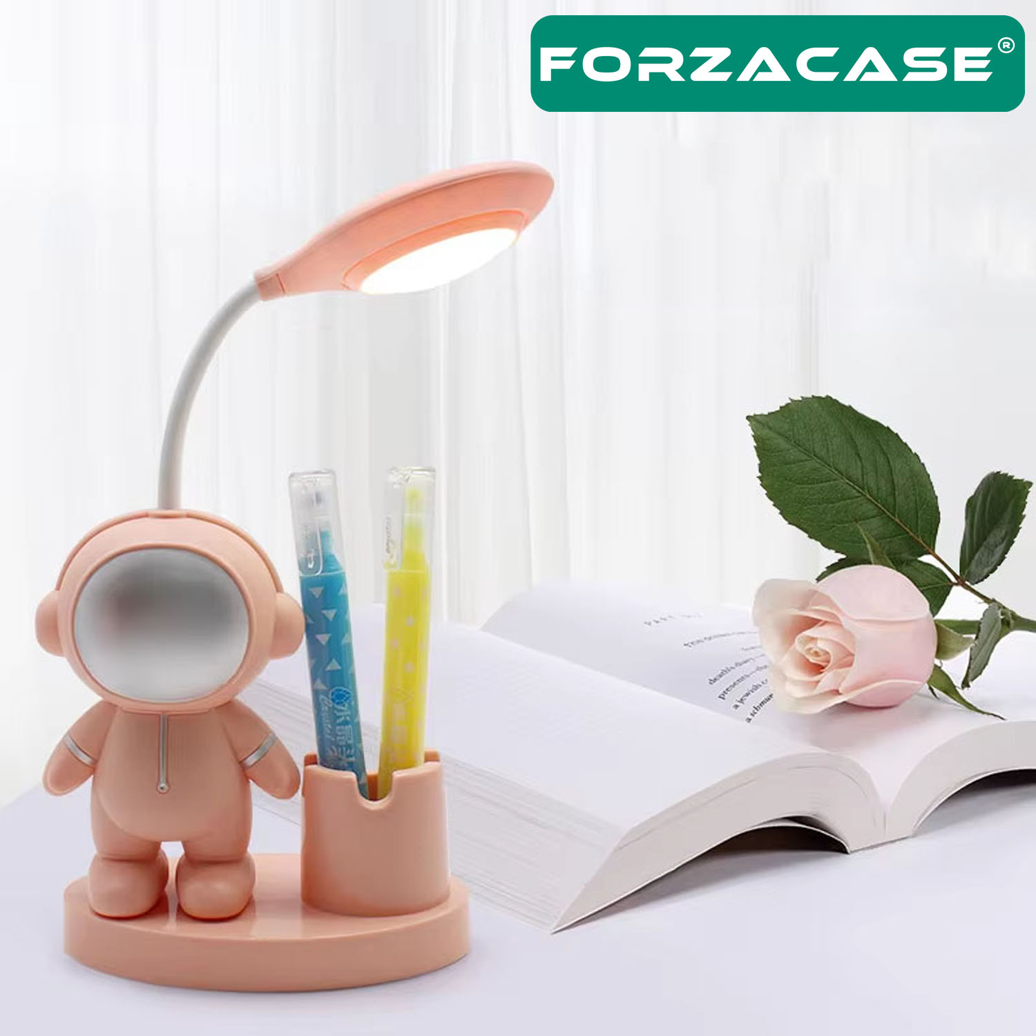 Forzacase%20Çocuk%20Odası%20için%20LED%20Astronot%20Masa%20Lambası%20ve%20Kalemlik%20Gece%20Masa%20Lambaları%20-%20FC860