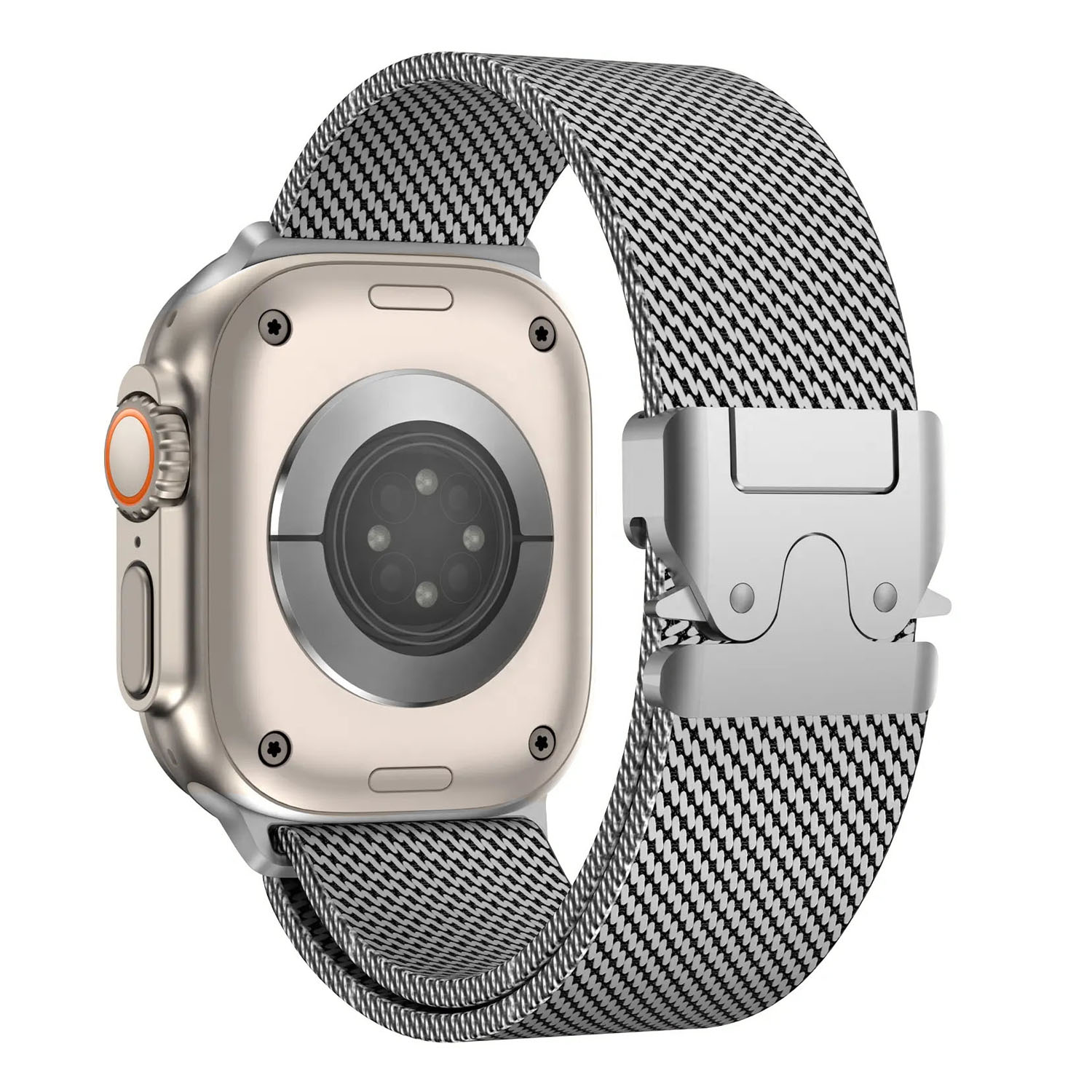 Forzacase%20Apple%20Watch%2010%20Series%2046mm%20ile%20uyumlu%20Mekanizmalı%20Metal%20Hasır%20Kordon%20Kayış%20-%20FC864