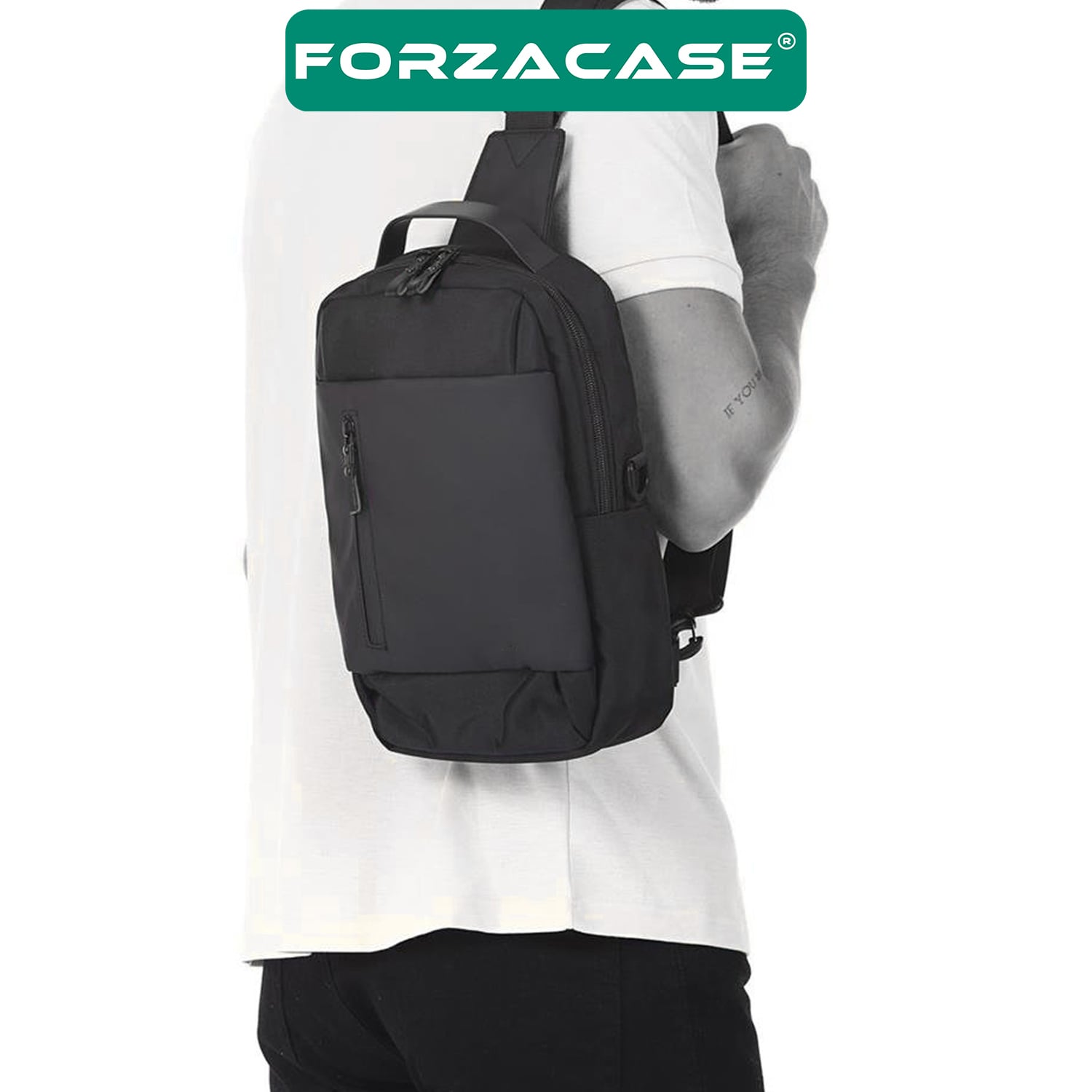 Forzacase%20Unisex%20Siyah%20Suya%20Dayanıklı%20Tek%20Omuz%20Askılı%20Göğüs%20ve%20Omuz%20Çantası%20-%20FC866