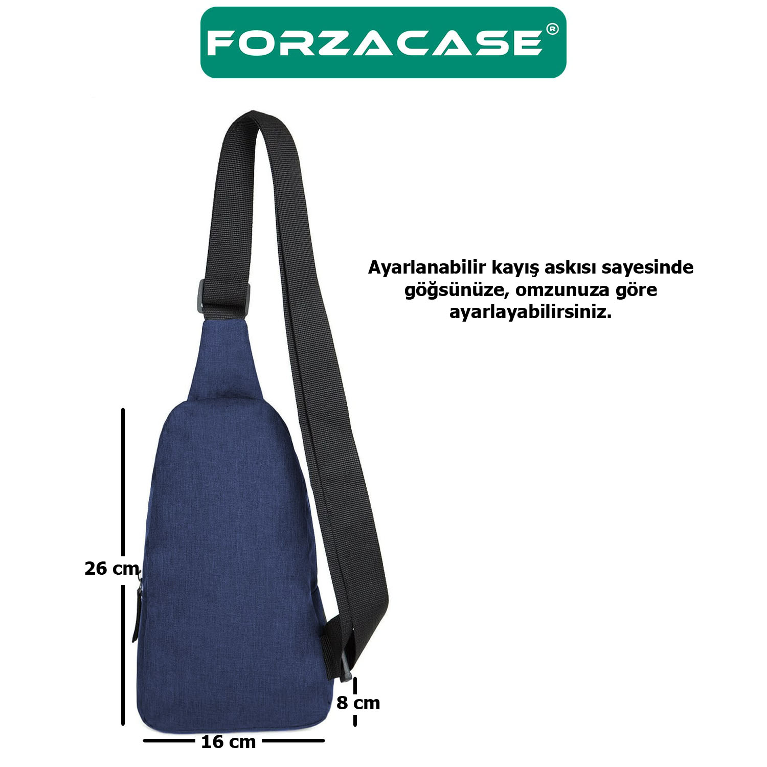 Forzacase%20Unisex%20Su%20Geçirmez%20Kulaklık%20Çıkışlı%203%20Bölmeli%20Quatro%20Çapraz%20Göğüs%20ve%20Sırt%20Çantası%20FC868