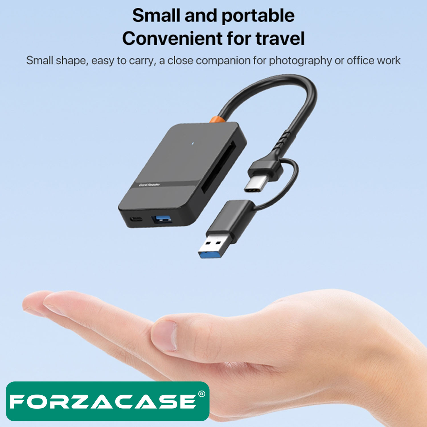 Forzacase%208in1%20Usb-C%20+%20USB%208%20Port%20MS%20CF%20TF%20SD%20DHC%20SDXC%20Kamera%20Kart%20Tak%20Çalıştır%20Kart%20Okuyucu%20-%20FC874