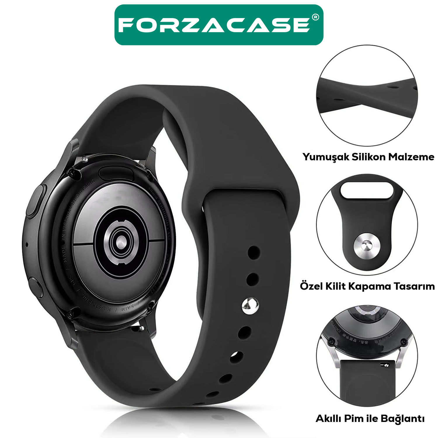 Forzacase%20Huawei%20Watch%20GT3%20Pro%2046mm%20ile%20uyumlu%20Yumuşak%20Jel%20Şık%20Silikon%20Kordon%20Kayış%20-%20FC875