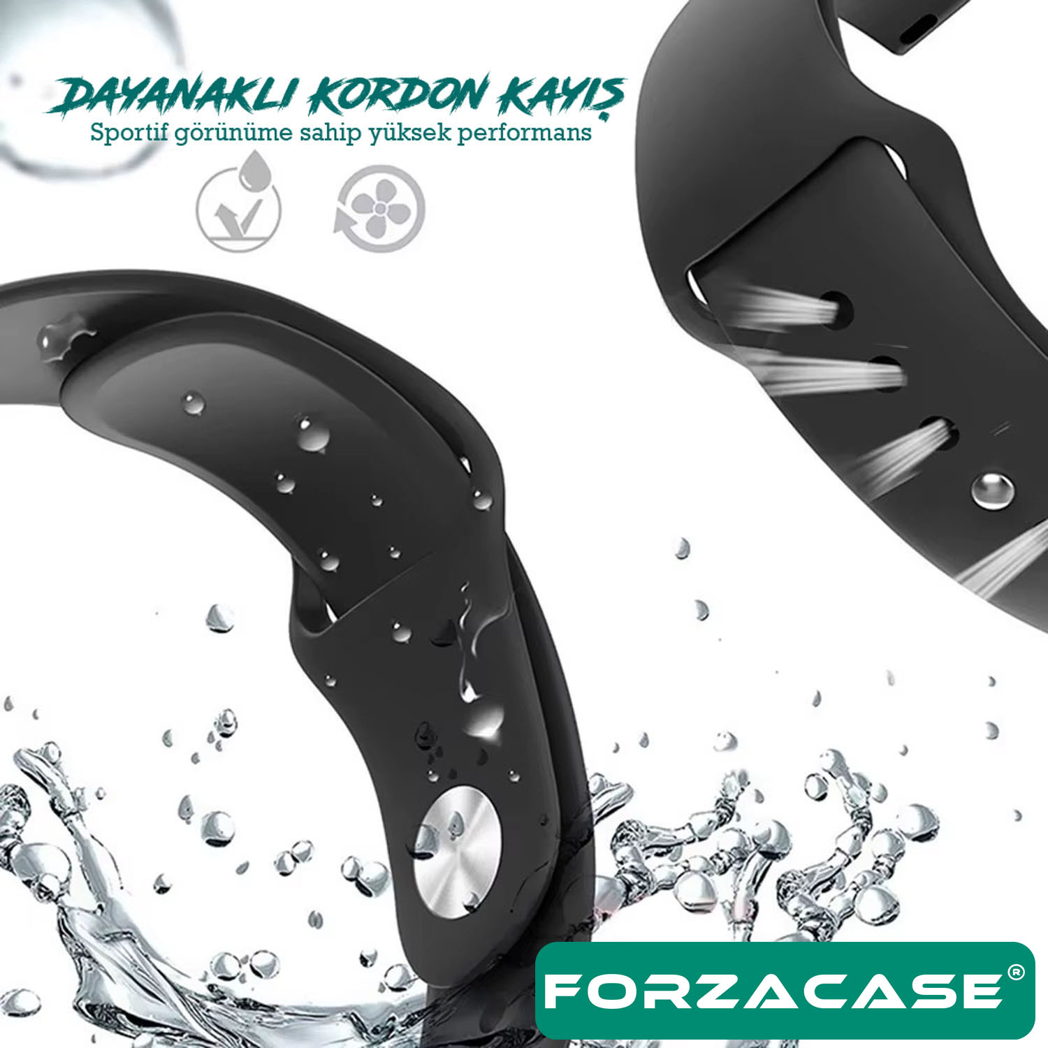 Forzacase%20Samsung%20Gear%20S4%2042mm%20ile%20Yumuşak%20Jel%20Şık%20uyumlu%20Silikon%20Kordon%20Kayış%20-%20FC876