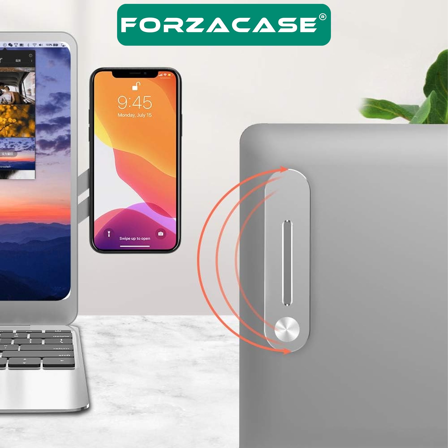 Forzacase%20Metal%20Ayarlanabilir%20Laptop%20Ve%20Monitör%20Yanı%20Manyetik%20Telefon%20Tutucu%20Mıknatıslı%20-%20FC880