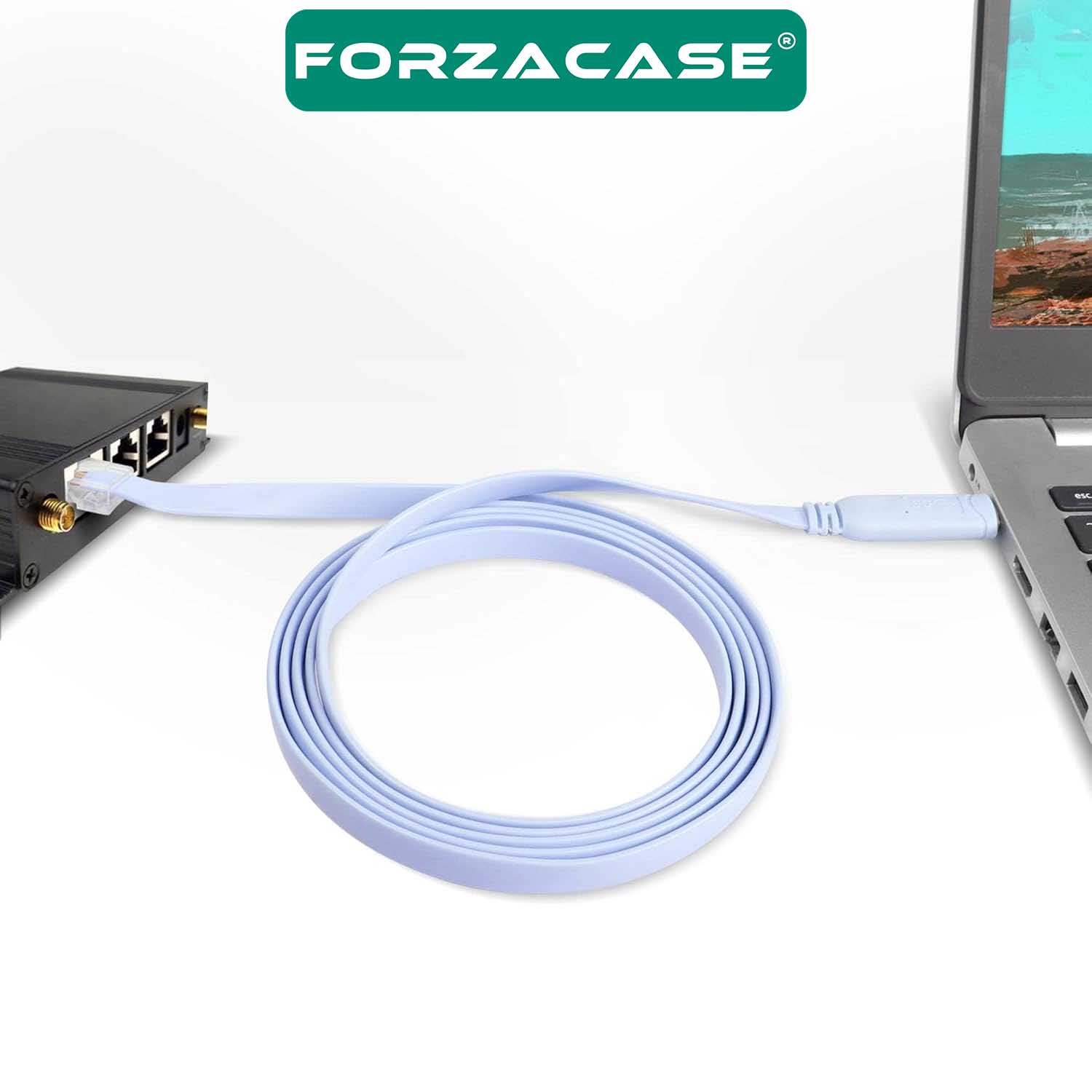 Forzacase%201.8mt%20Type-C%20Cisco%20Seri%20Yönlendirici%20USB’den%20RJ45’e%20Çeviren%20Konsol%20Kablosu%20Mavi%20-%20FC882