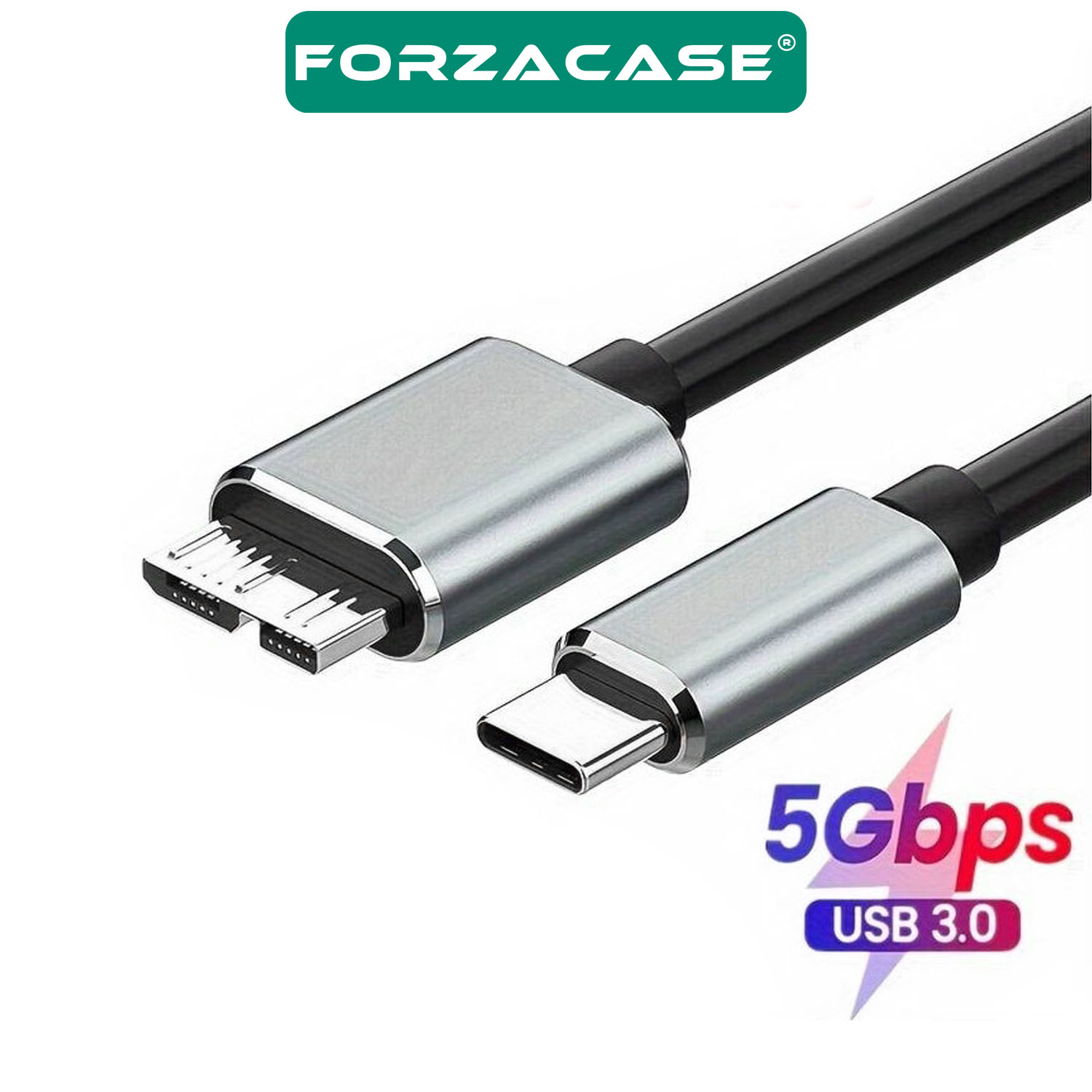 Forzacase%20Type-C%20to%20Micro%20B%203.0%20Şarj%20ve%20Data%20Veri%20Kablosu%205%20Gbps%205V3A%2050%20cm%20-%20FC884