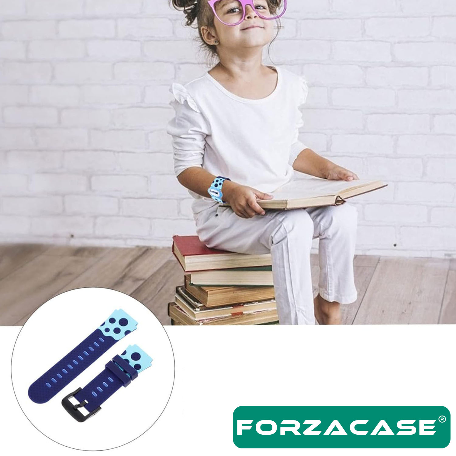 Forzacase%20Reeder%20Kiddo%202%20Akıllı%20Çocuk%20Saat%20ile%20uyumlu%20Çift%20Renk%20Şık%20Silikon%20Kordon%20Kayış%20-%20FC891