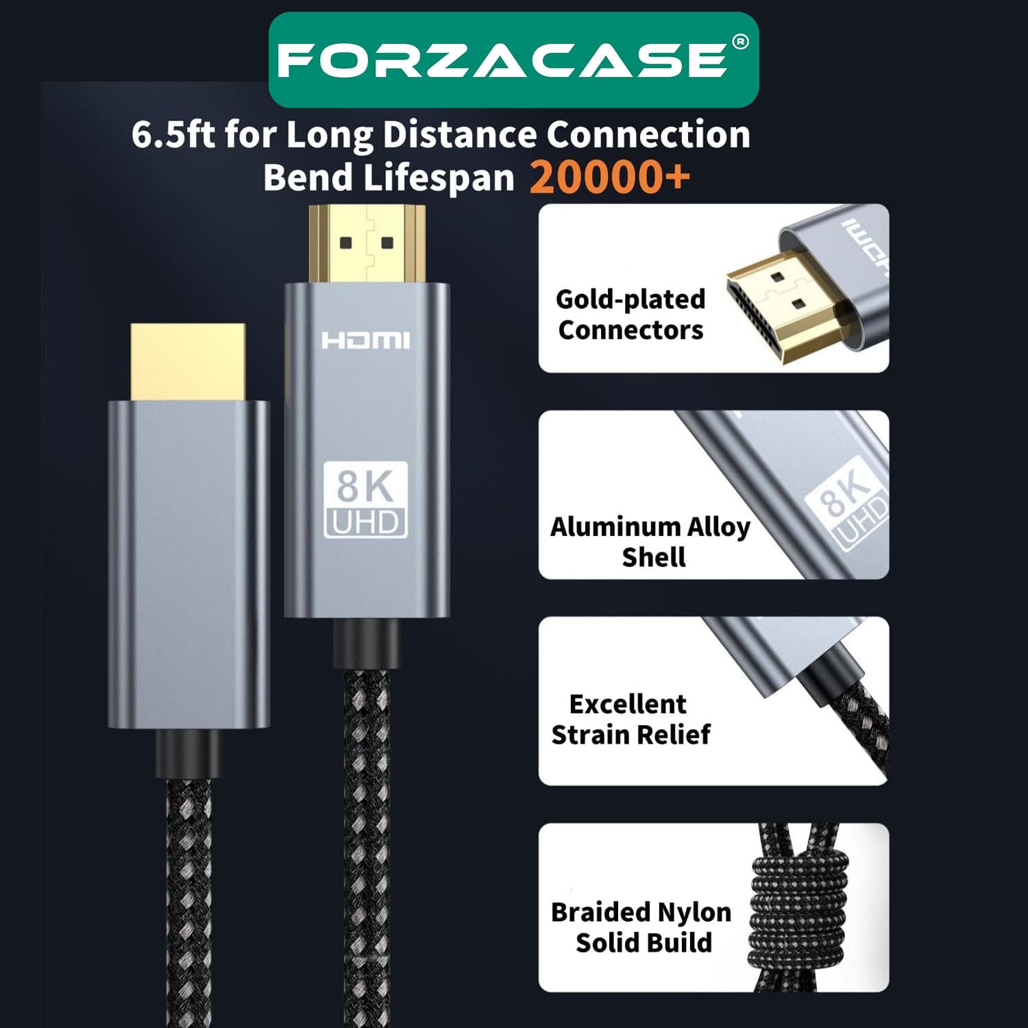 Forzacase%20DP%20to%20DP%20Kablo%208K%2060hz%20/%204K%20120hz%20Görüntü%20Aktarıcı%20Kablo%202%20metre%20-%20FC895