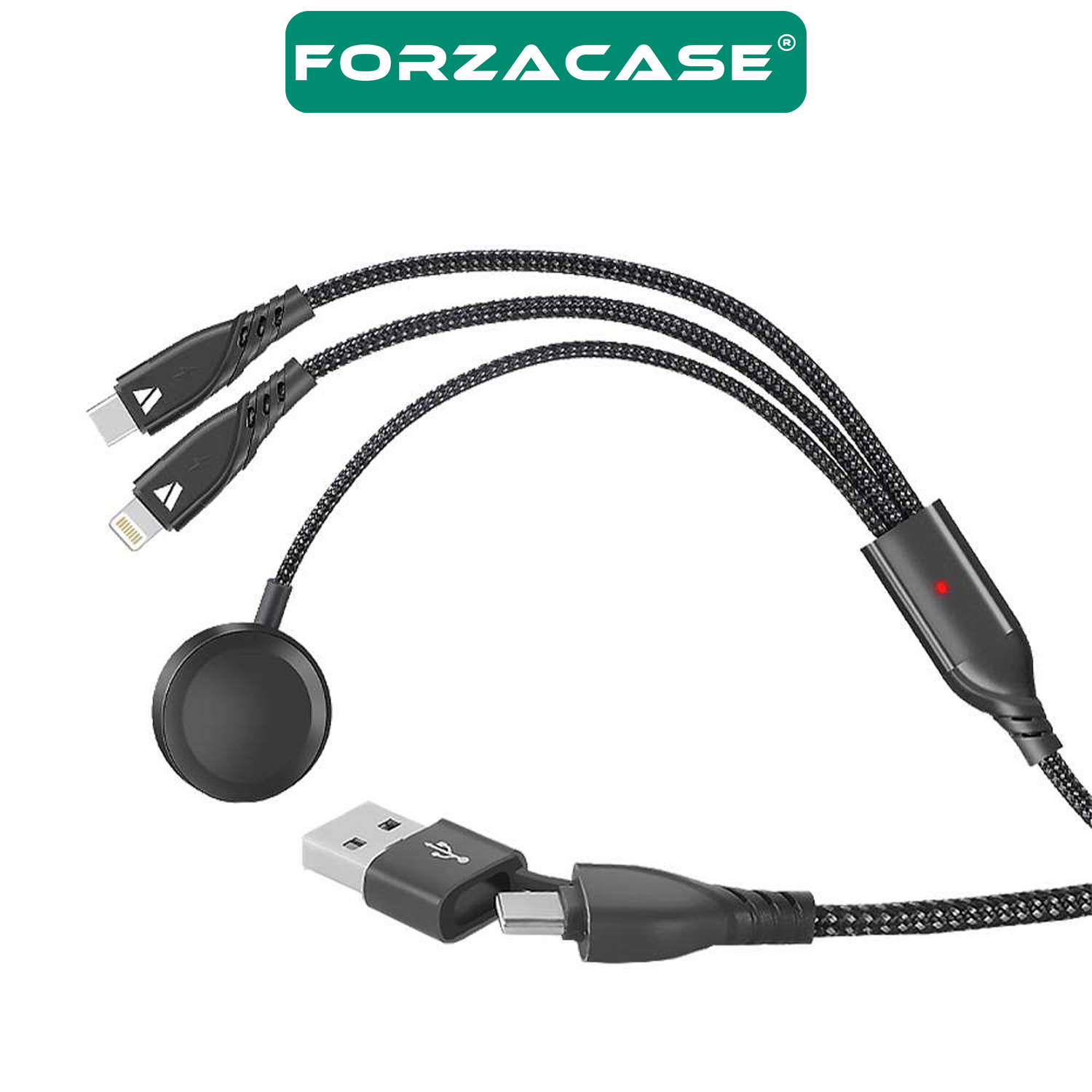 Forzacase%20USB%20Type-C%20Multi%20Giriş%20100W%203in1%20Type-C,%20Lightning%20ve%20Apple%20Watch%20Çoklu%20Şarj%20Kablosu%20FC900