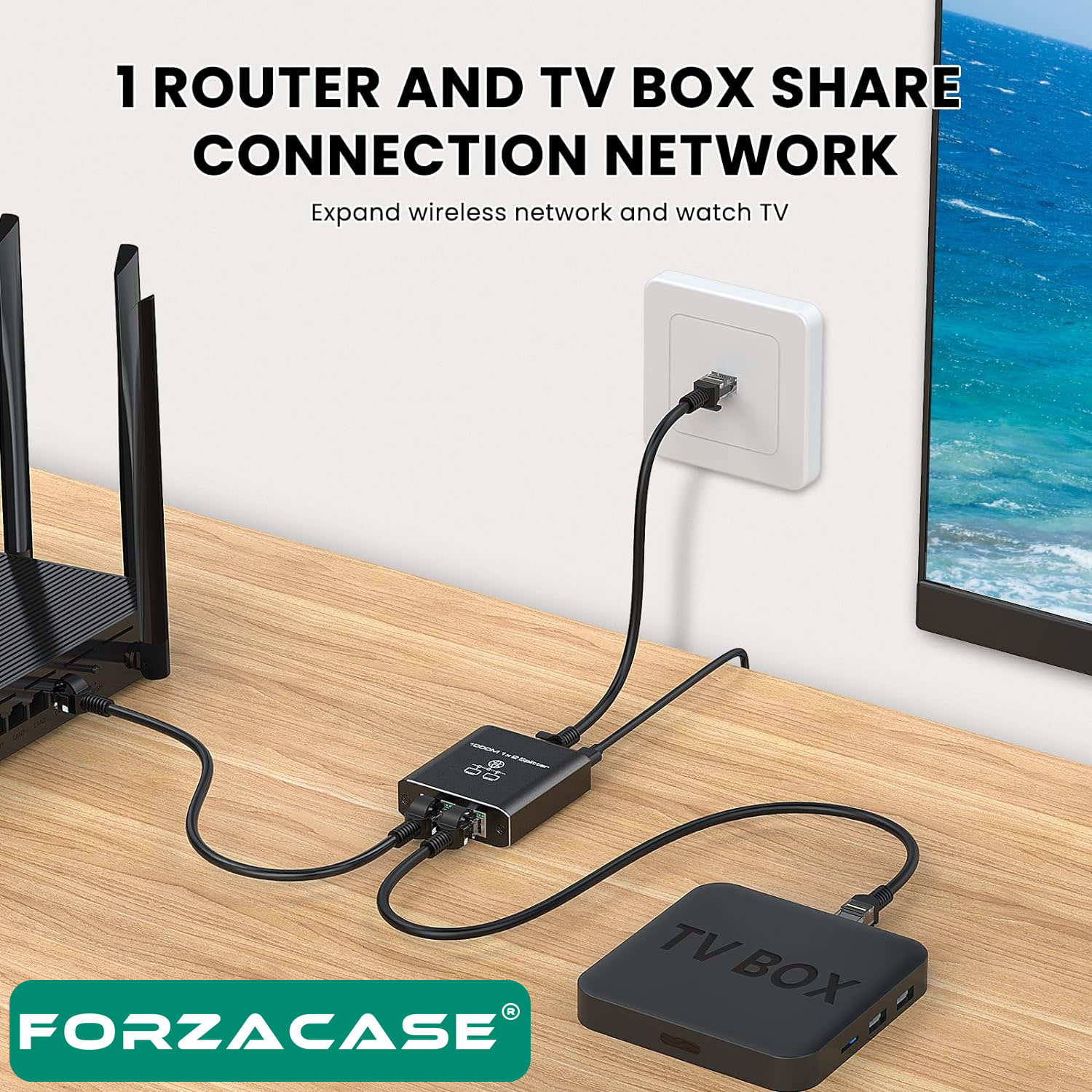 Forzacase%20RJ45%20Ethernet%20Çoklayıcı%20Splitter%20100/1000%20Mbps%202in1%20Switch%20Çoklayıcı%201%20Giriş%202%20Çıkış%20FC903