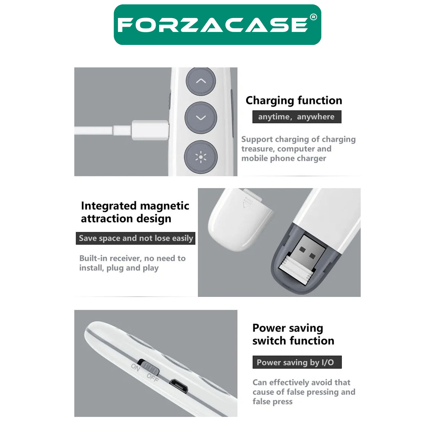 Forzacase%202.4%20GHz%20Kablosuz%20Sunum%20Kumandası%20Sunum%20Slayt%20Kumandası%20100%20Metre%20Çekim%20Mesafeli%20-%20FC904