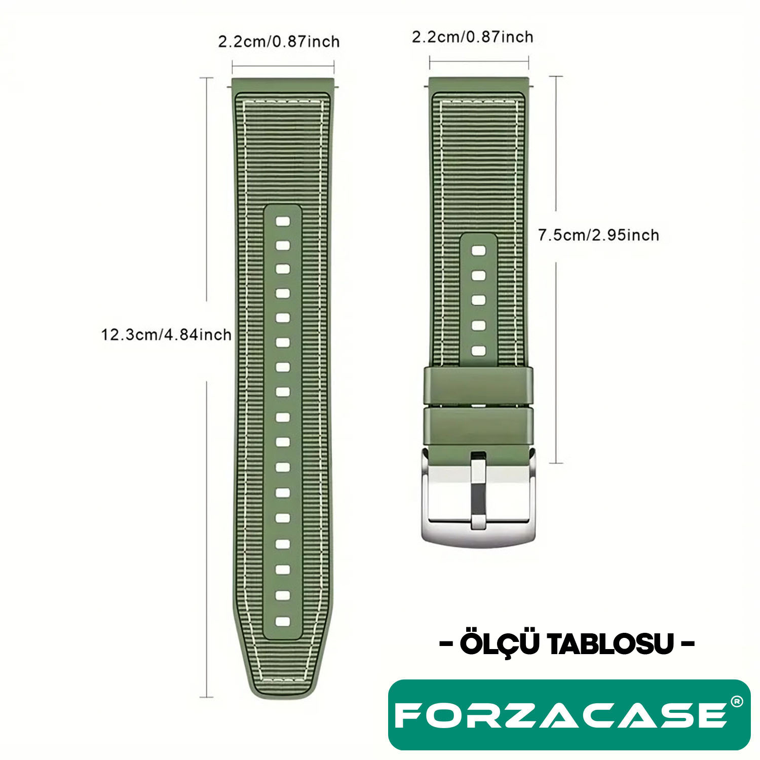 Forzacase%20Kospet%20Tank%20M2%20M3%20T2%20T3%20ile%20uyumlu%20Dikişli%20Kumaş%20Görünüm%20Silikon%20Kordon%20Kayış%20-%20FC910